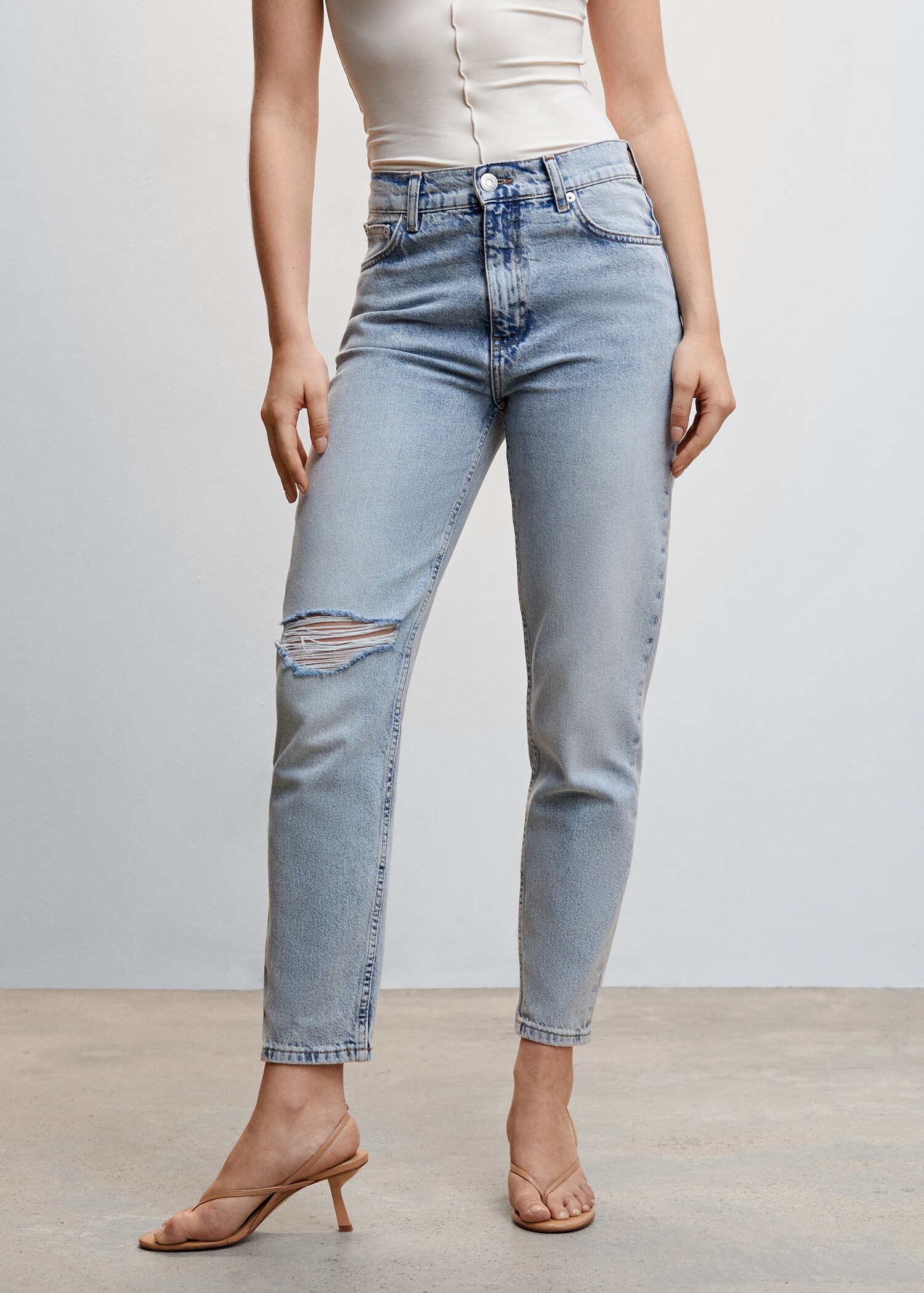 Jean mom taille haute - Plan moyen
