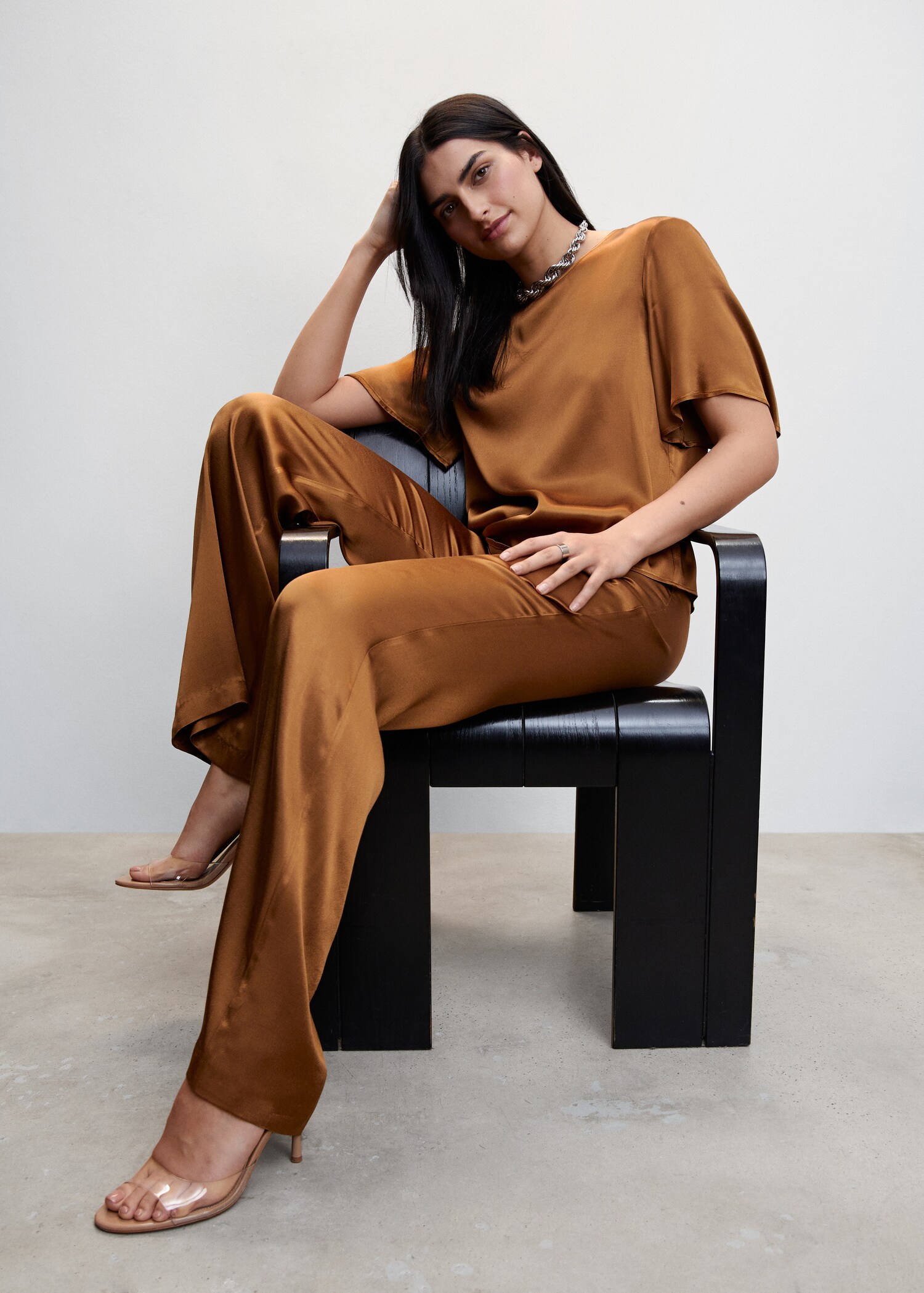 Pantalon palazzo satiné - Détail de l'article 2