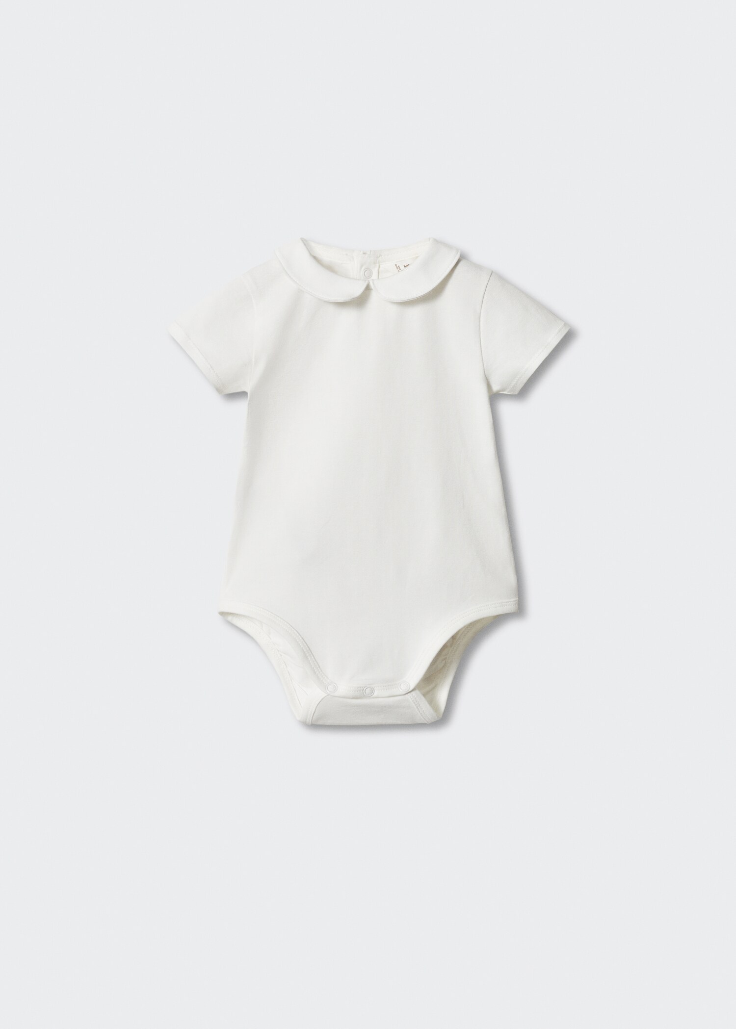 Cotton bodysuit with classic neck - Article without model