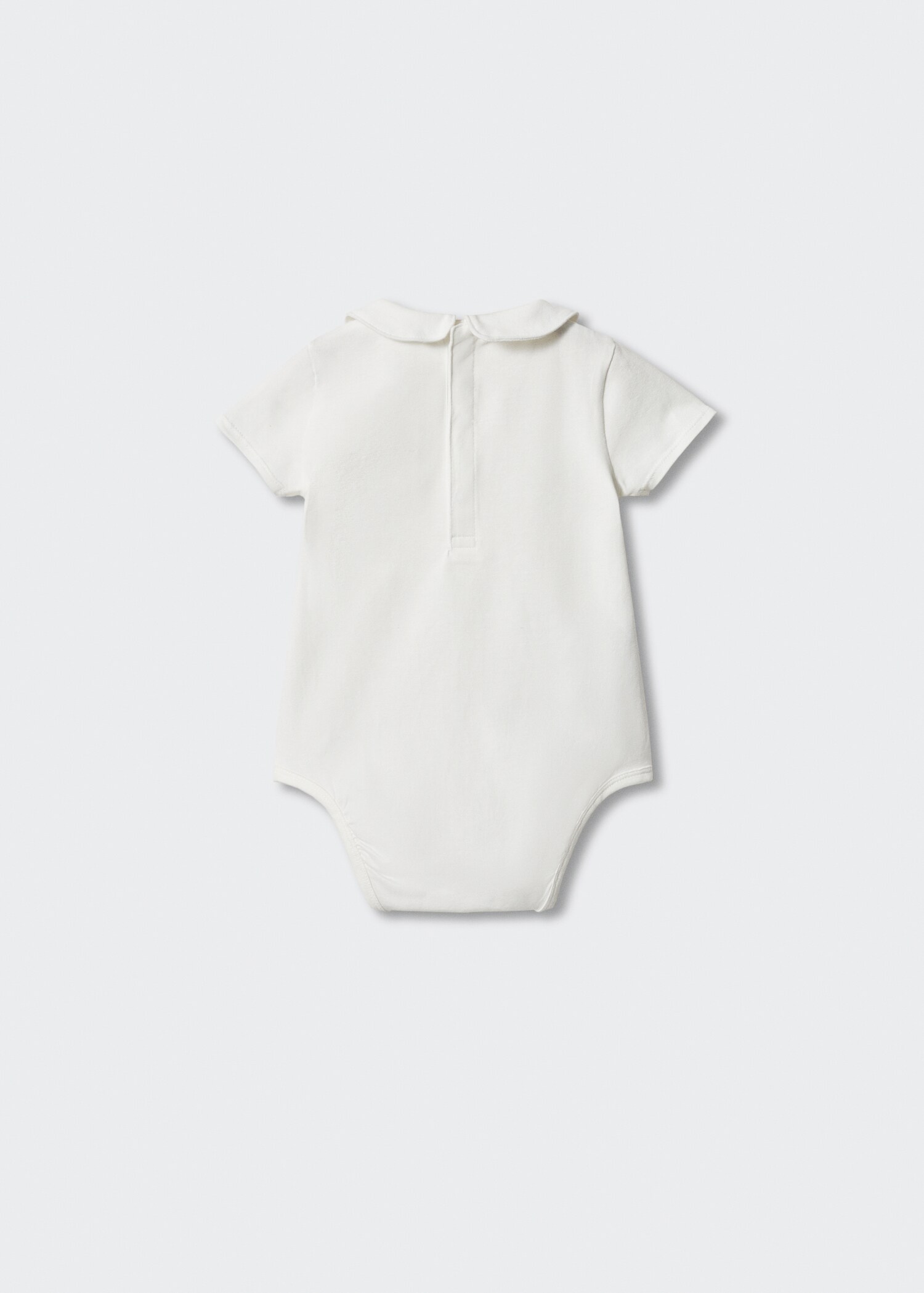 Cotton bodysuit with classic neck - Reverse of the article