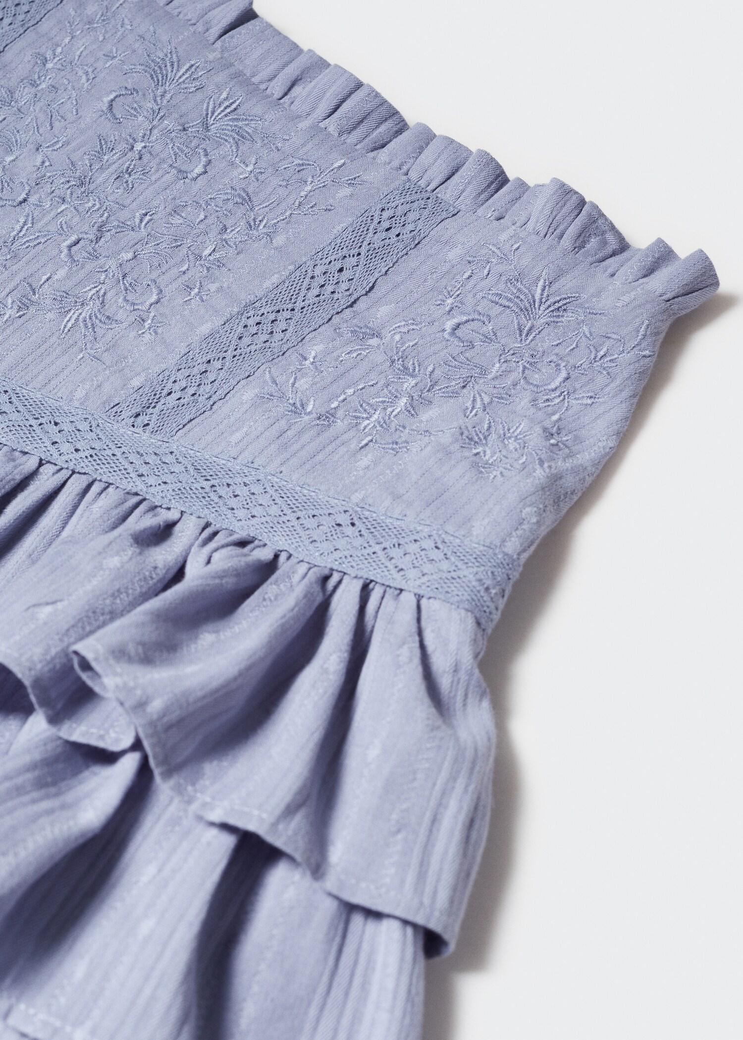 Embroidered ruffled skirt - Details of the article 8