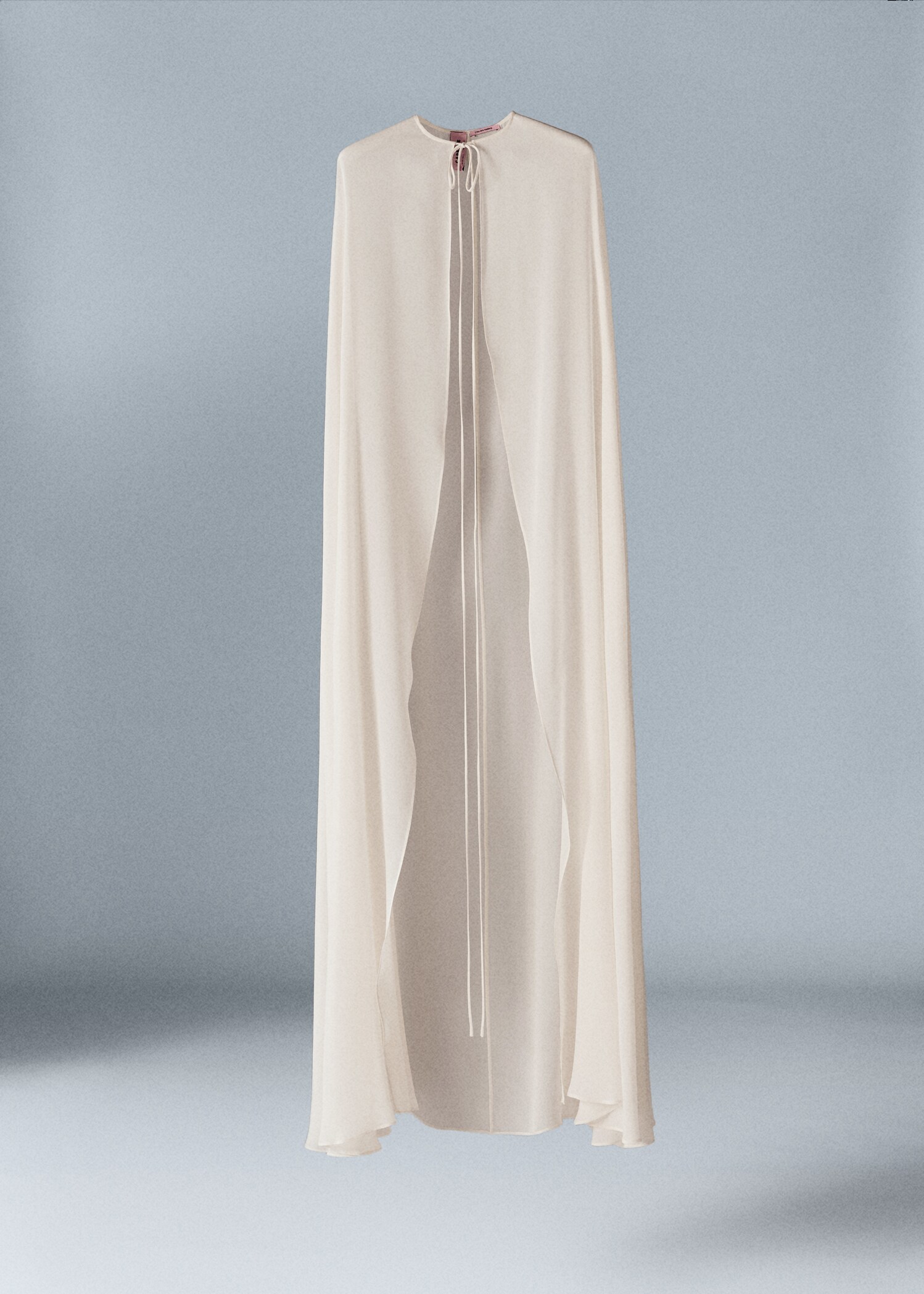 Long cape with tie zip - Article without model
