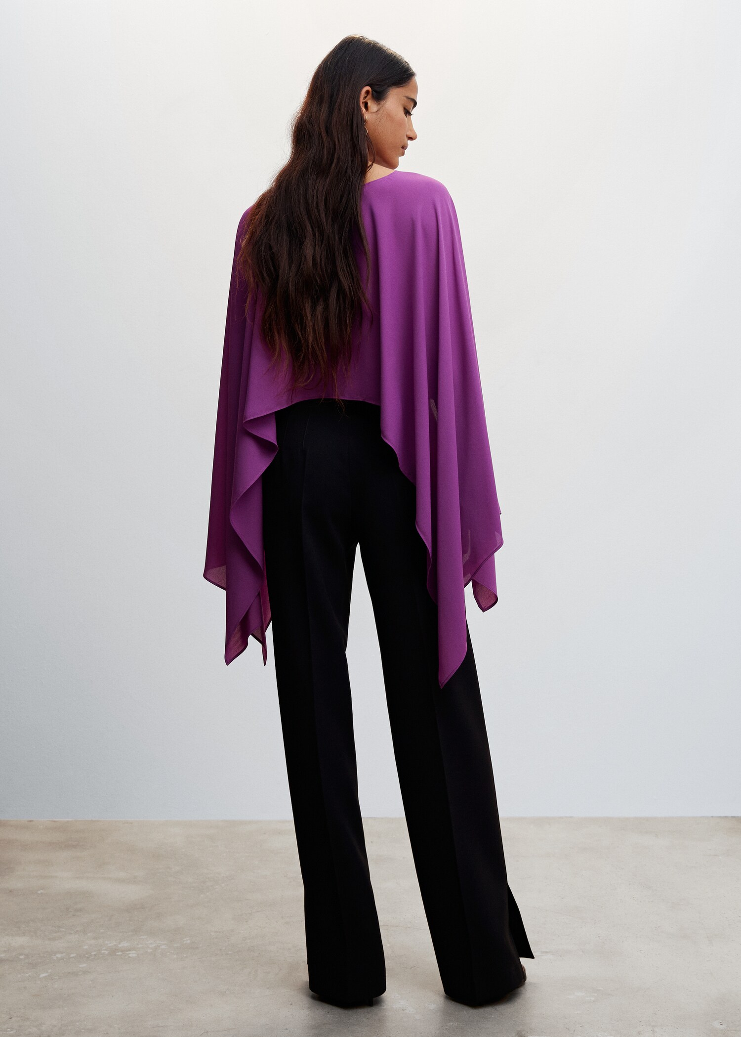 Flowing cape blouse - Reverse of the article