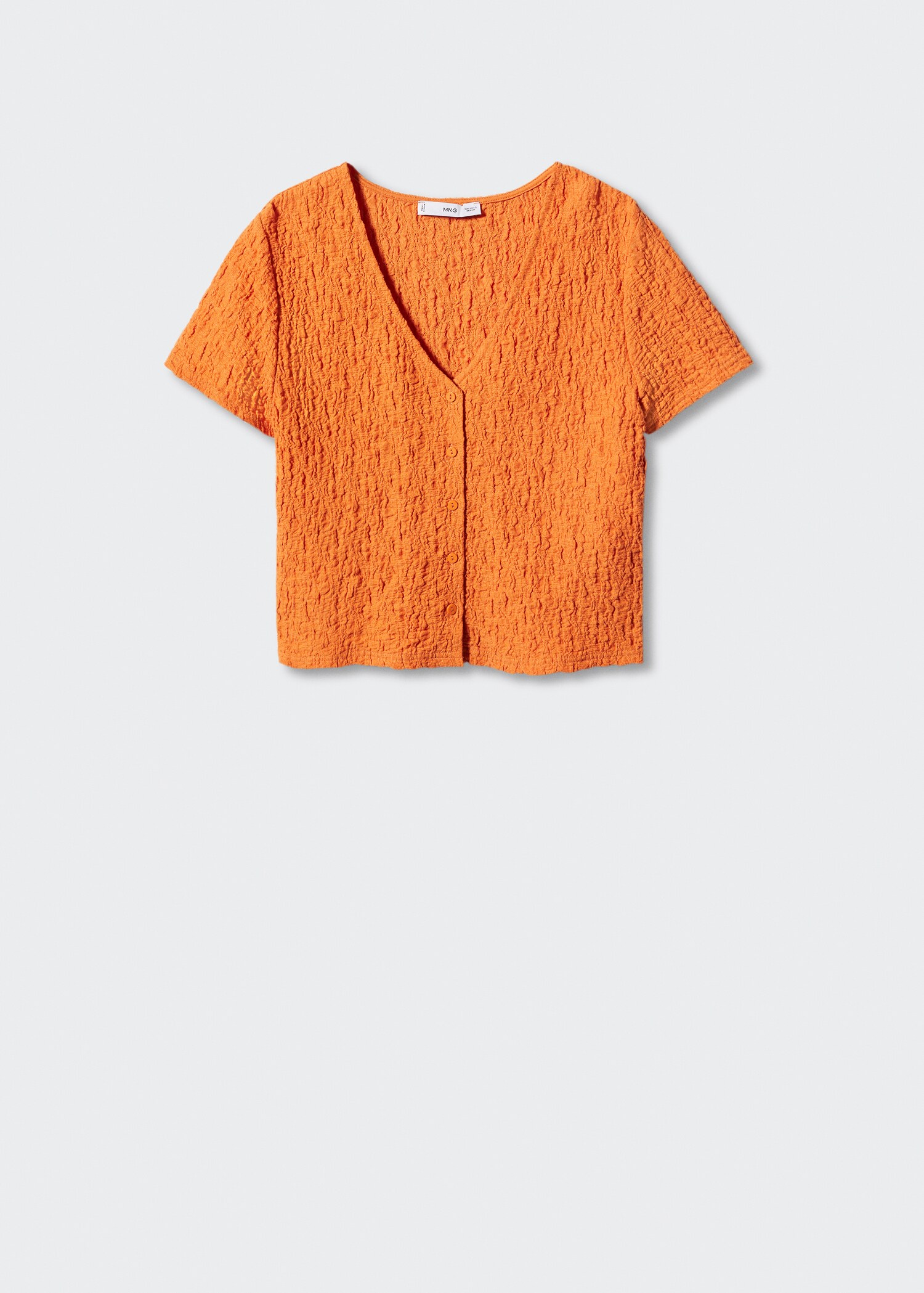 T-shirt texturé boutons - Article sans modèle
