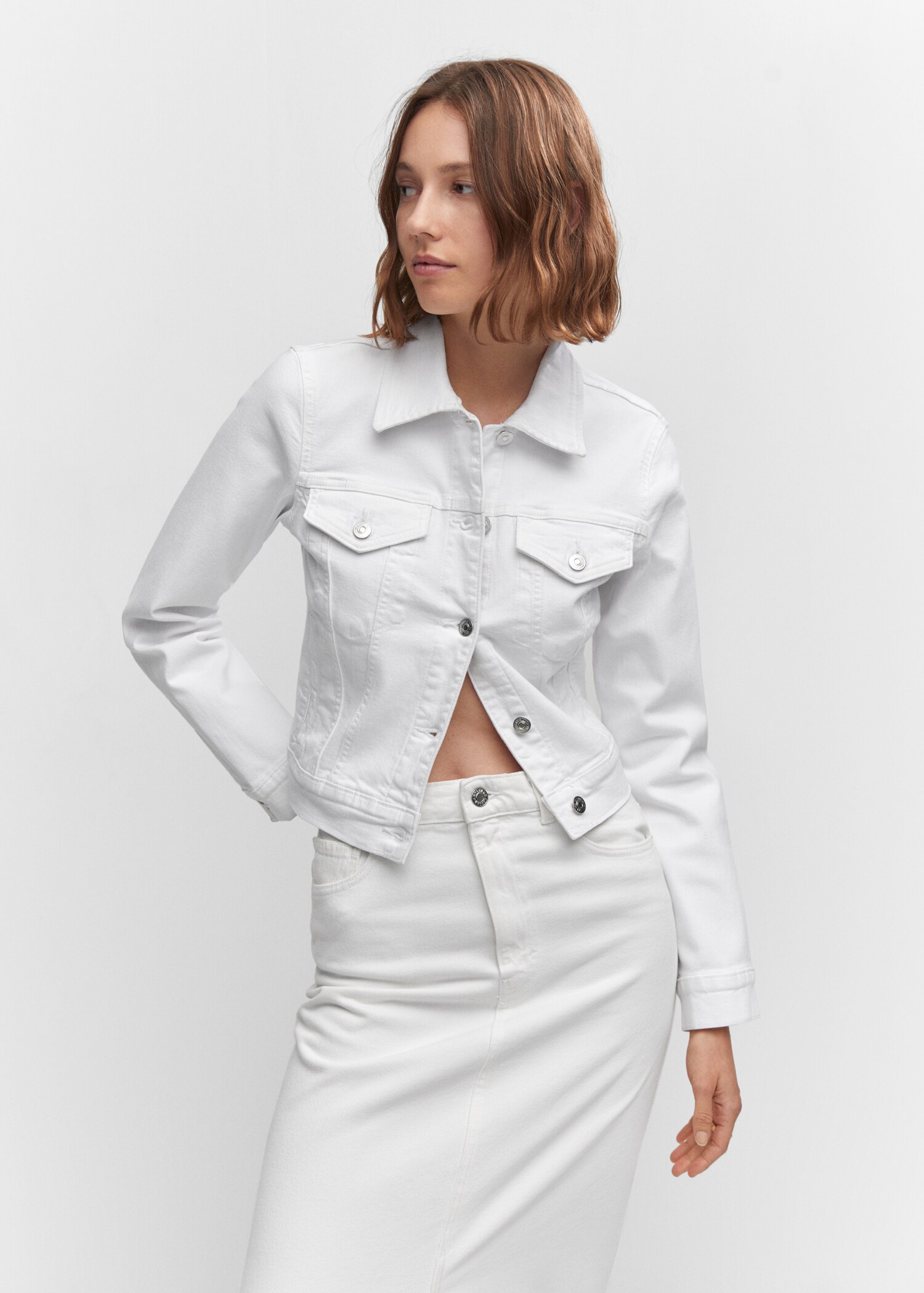 Pocketed denim jacket - Medium plane