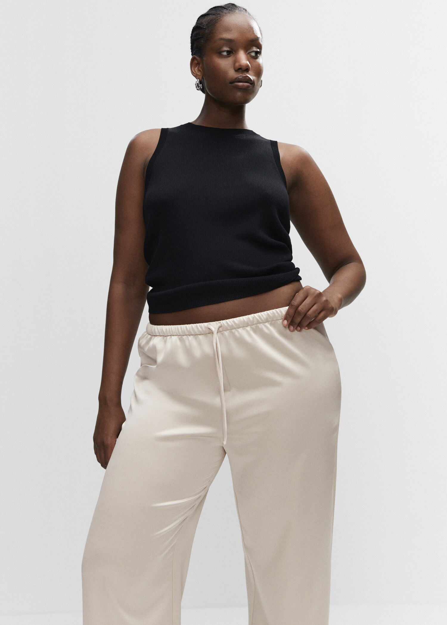Satin palazzo trousers - Details of the article 5