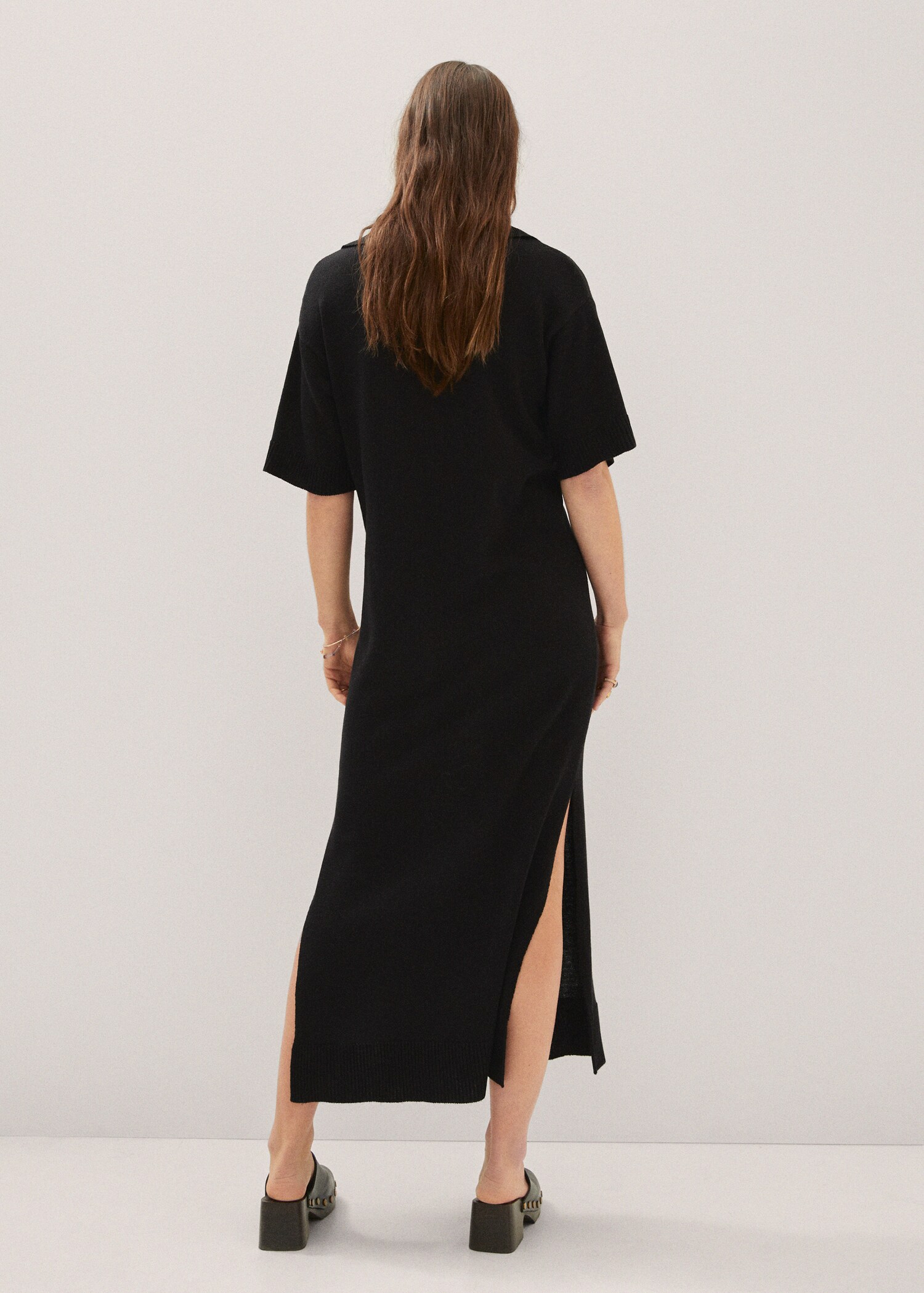 Knitted dress with openings - Reverse of the article