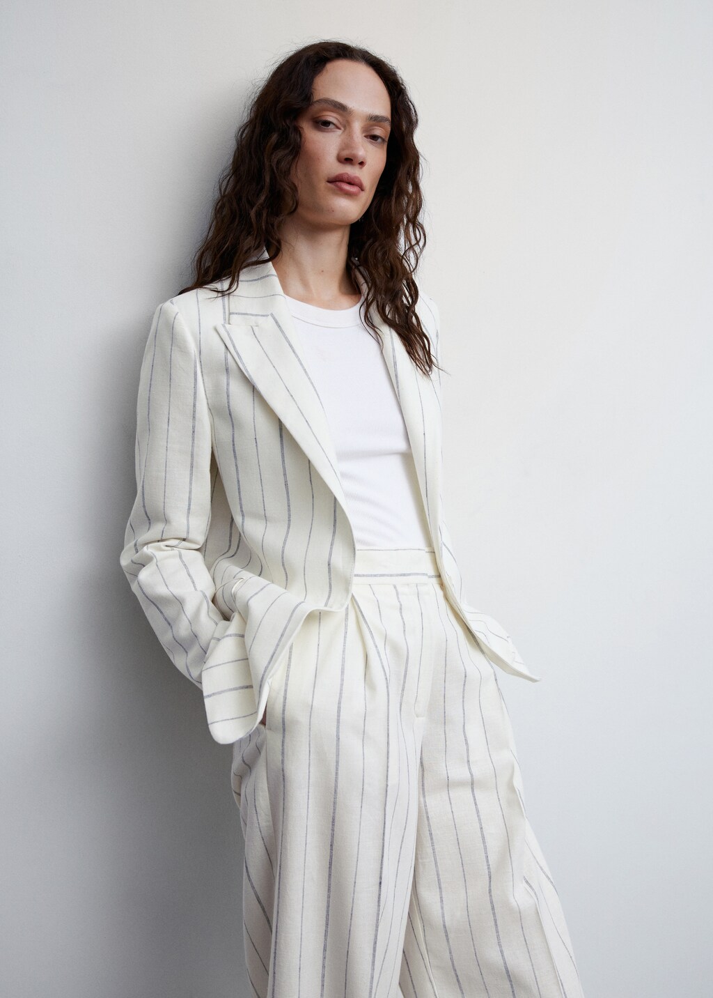 Striped suit blazer Women MANGO Montenegro