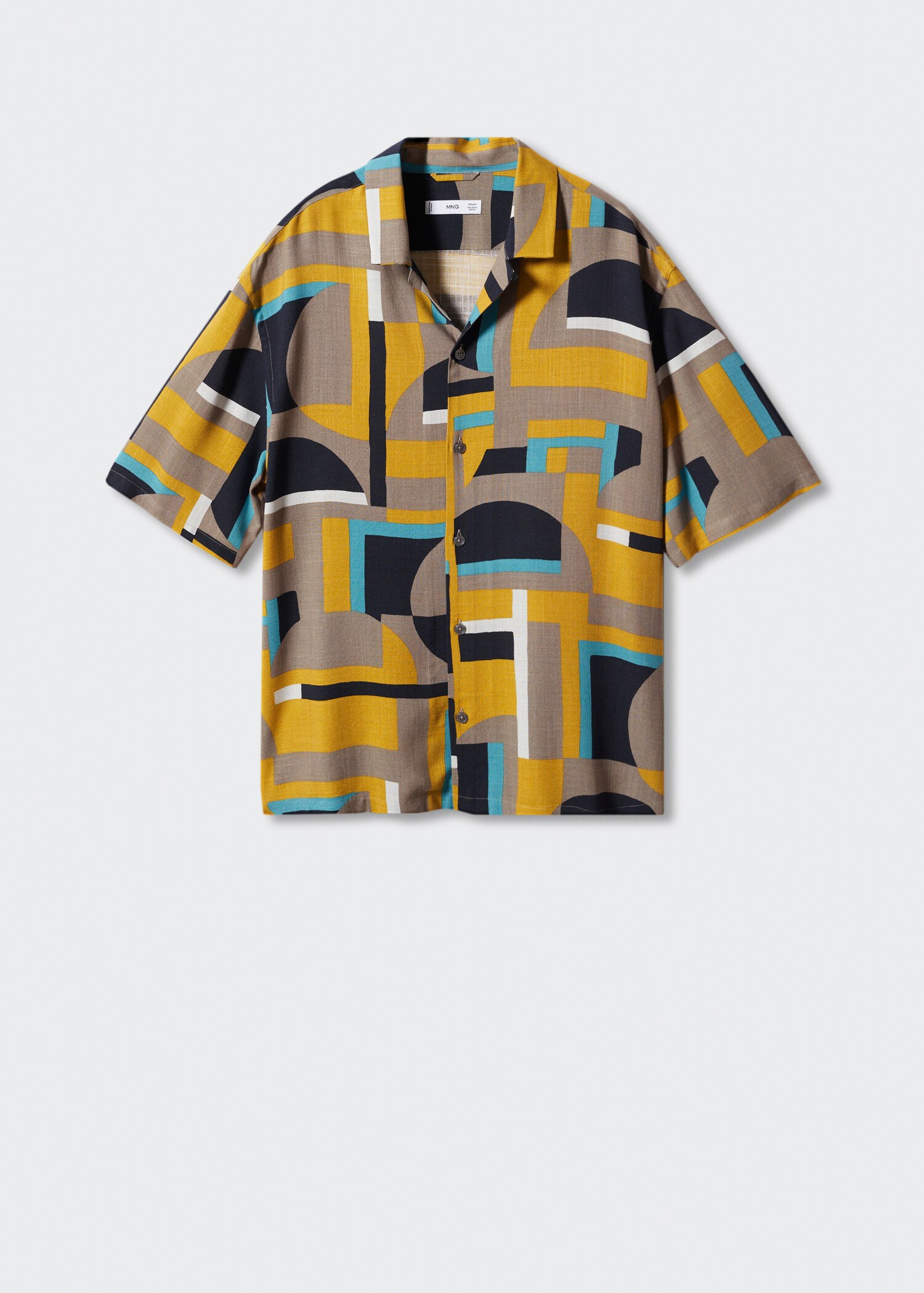 Regular fit geometric print shirt - Article without model