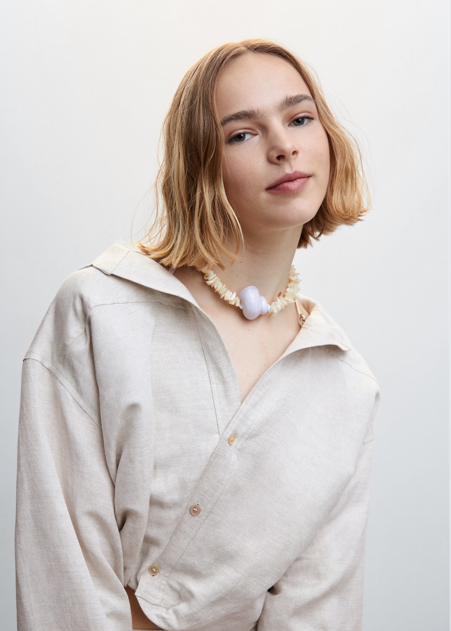 Crop puffed shirt - Details of the article 1