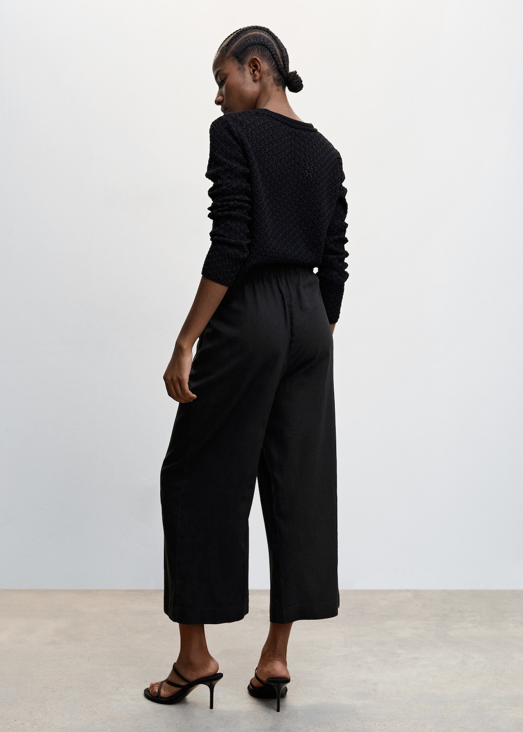 Linen blend culotte trousers Women MANGO Kosovo