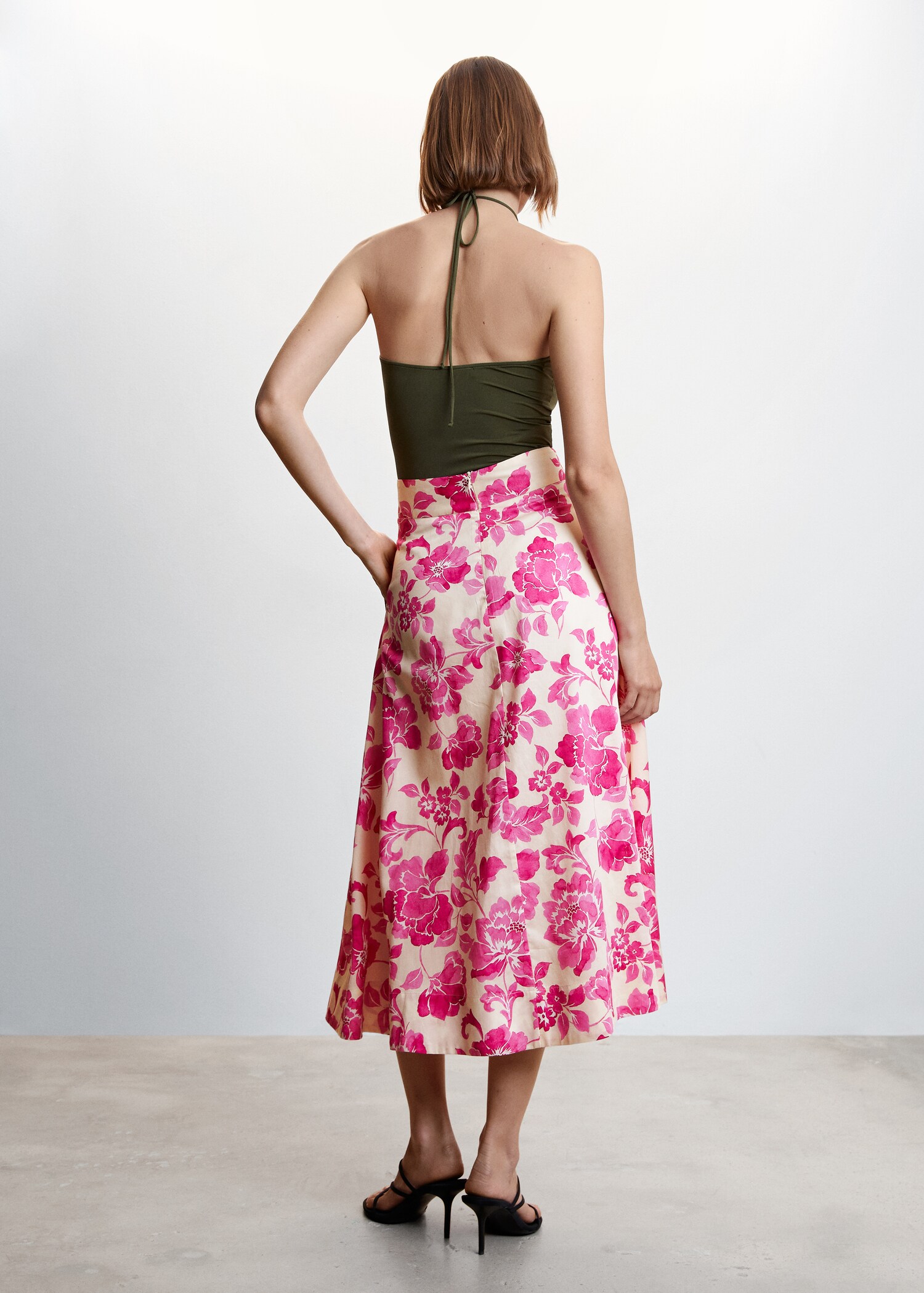 Printed midi skirt - Reverse of the article