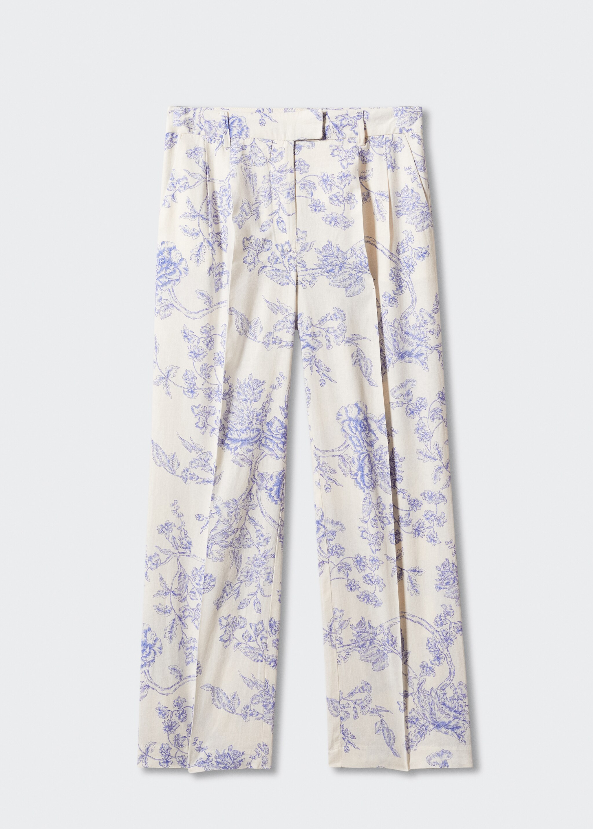 Printed linen trousers - Article without model