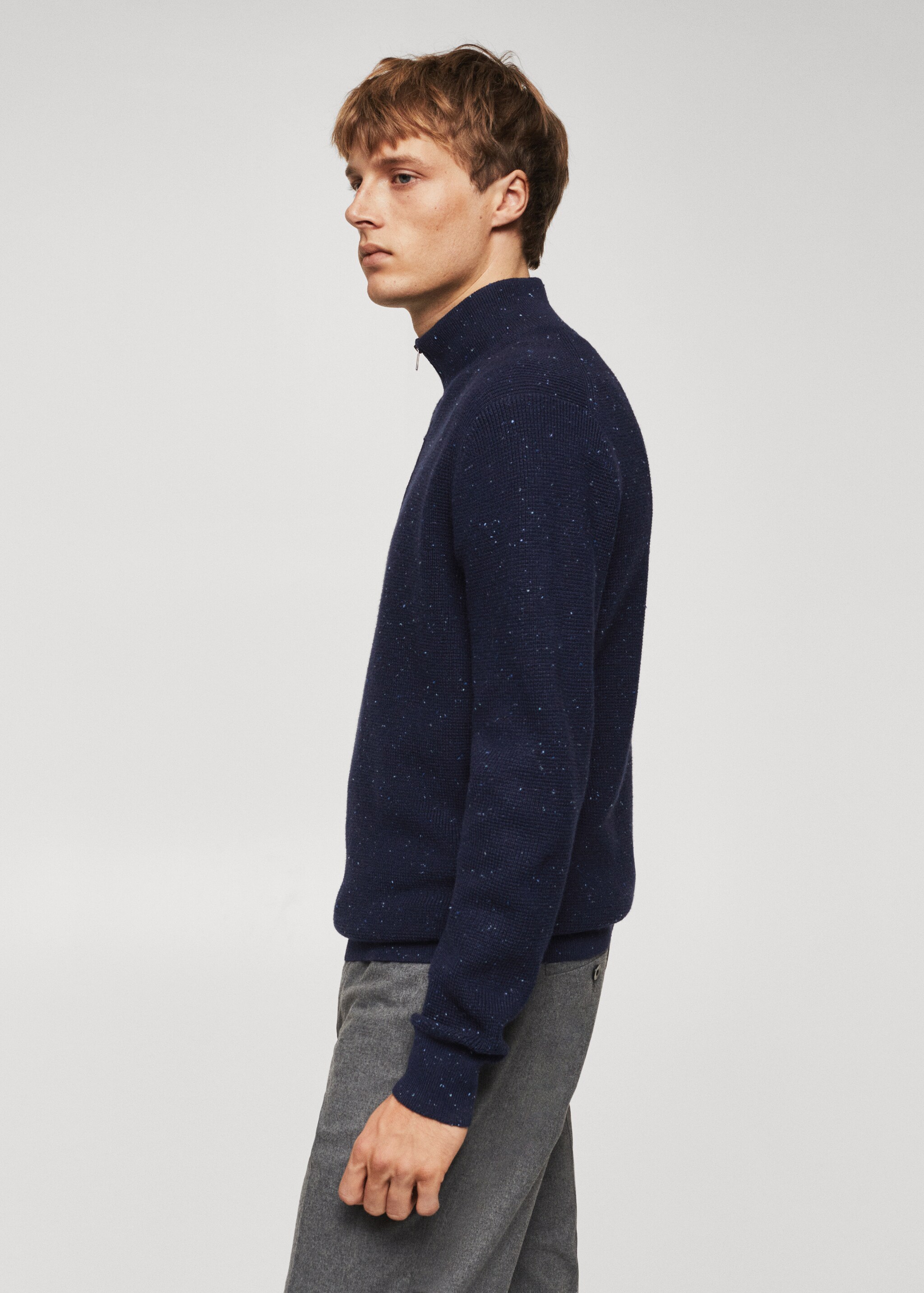 Wool zip neck jumper - Details of the article 6