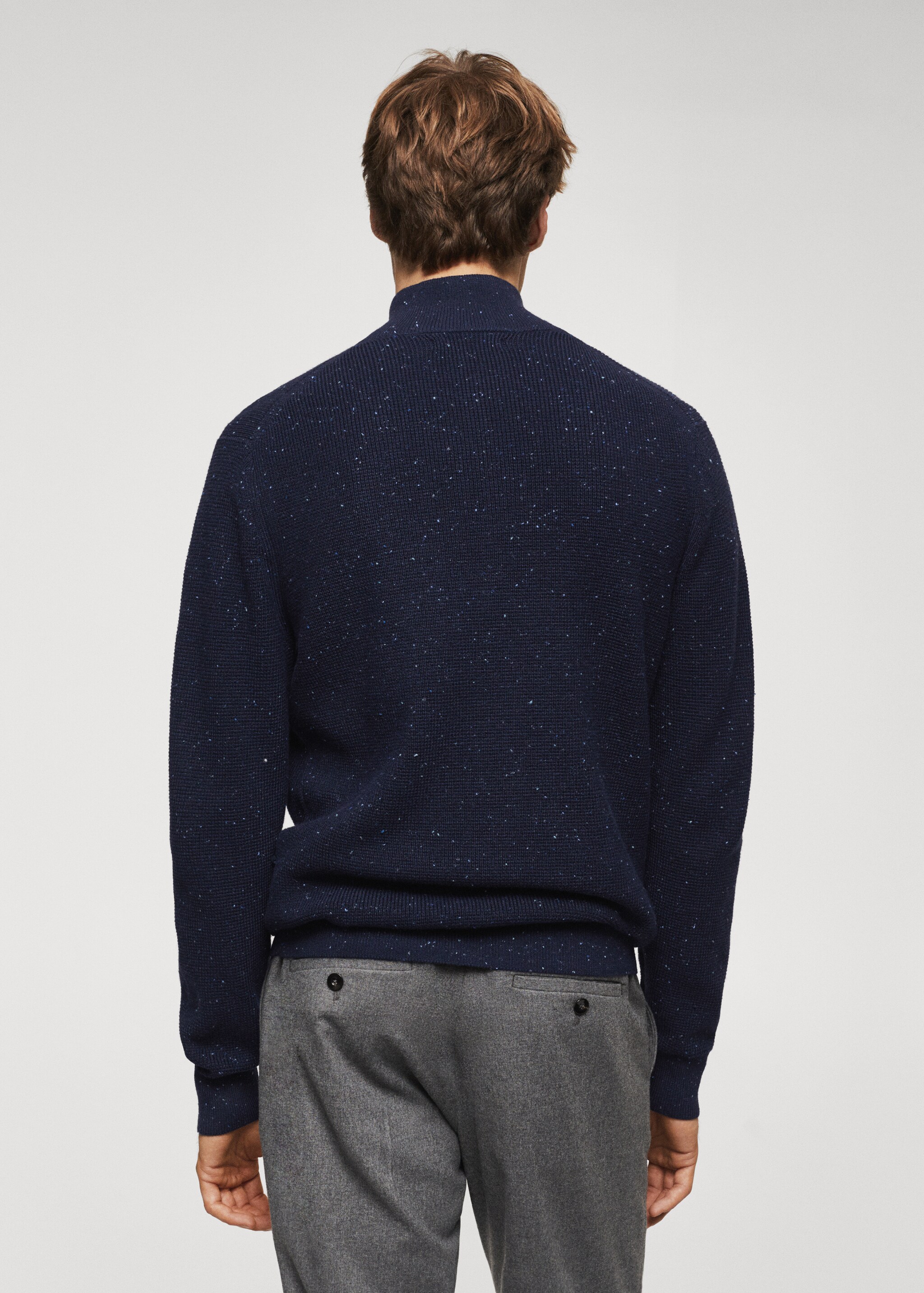 Wool zip neck jumper - Reverse of the article