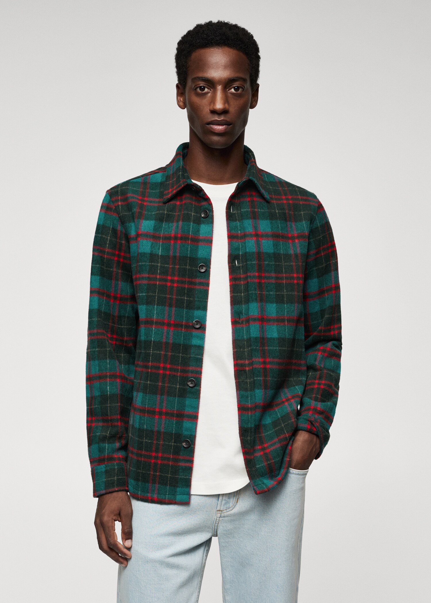 Checked flannel shirt - Medium plane