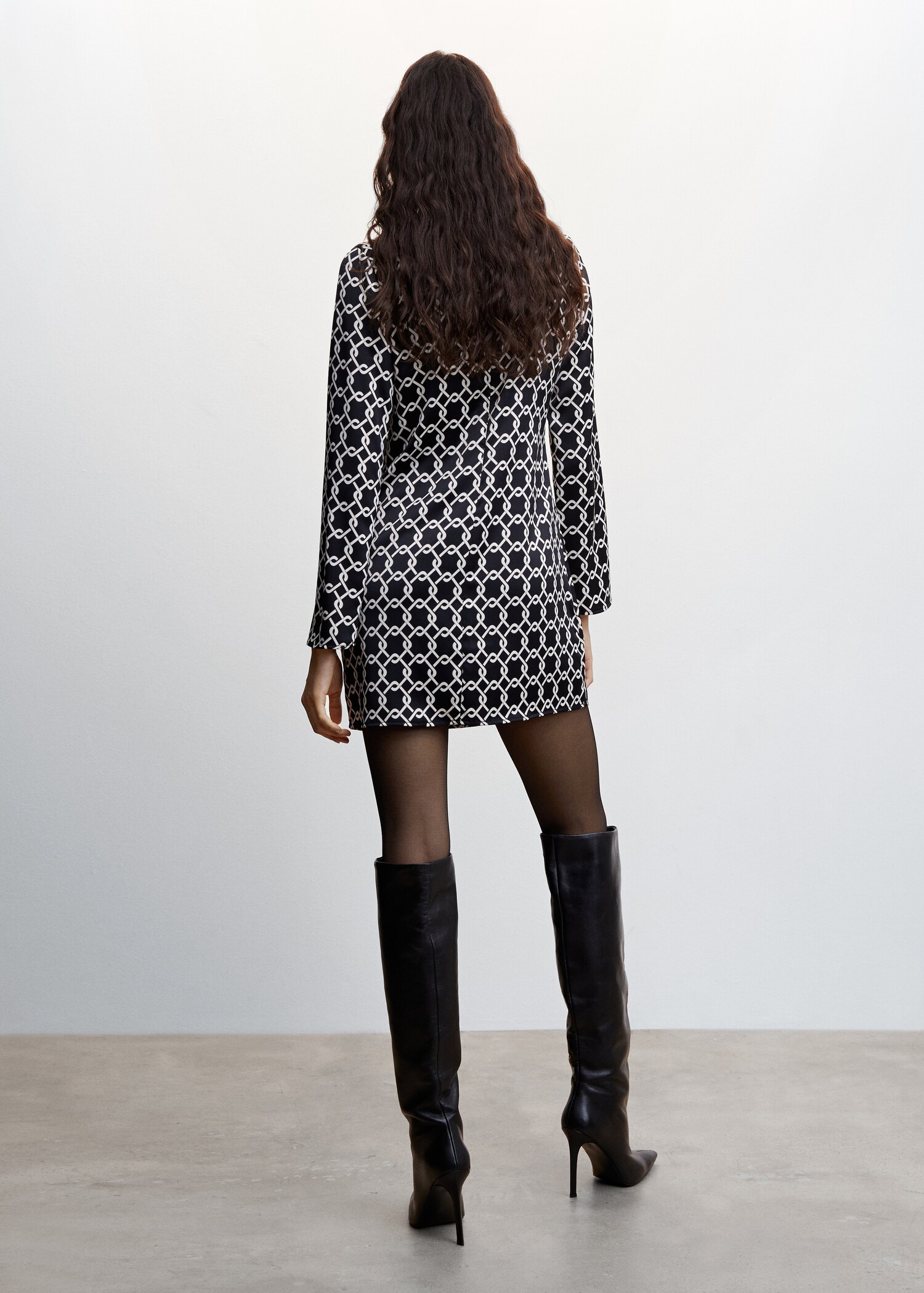 Vestido estampado retro - Reverso del artículo