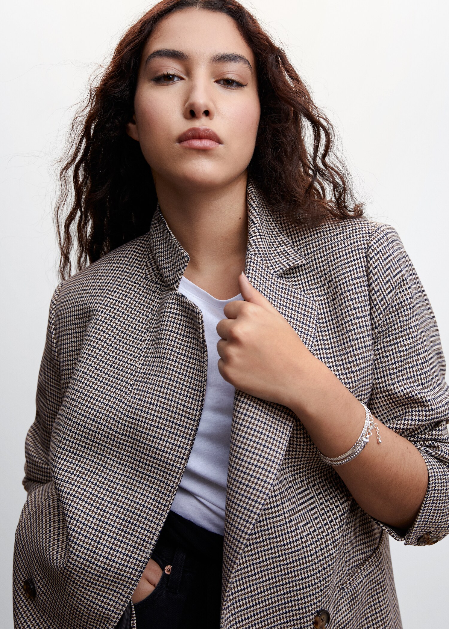 Wrap check suit jacket - Details of the article 4