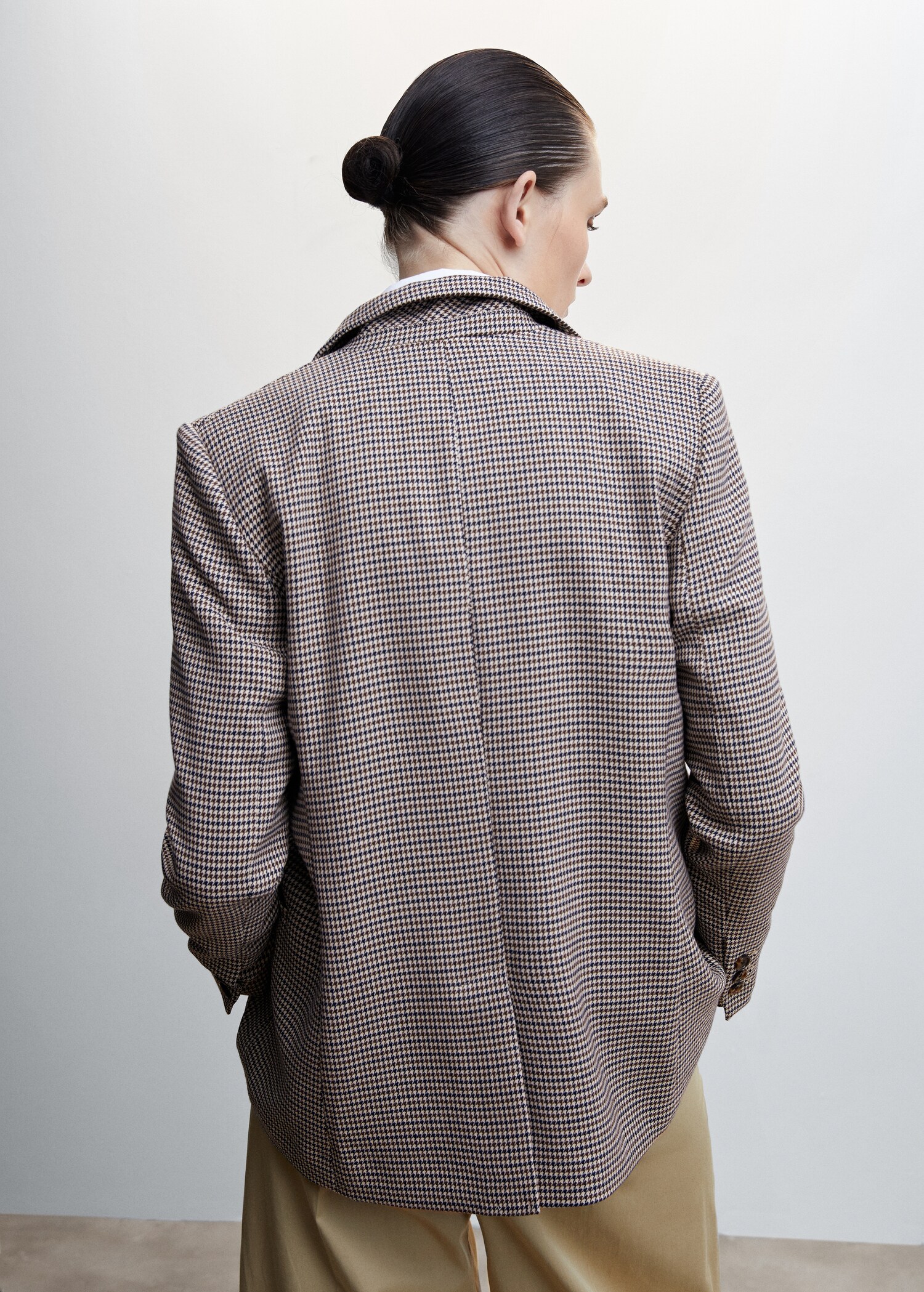 Veste croisée carreaux - Verso de l’article