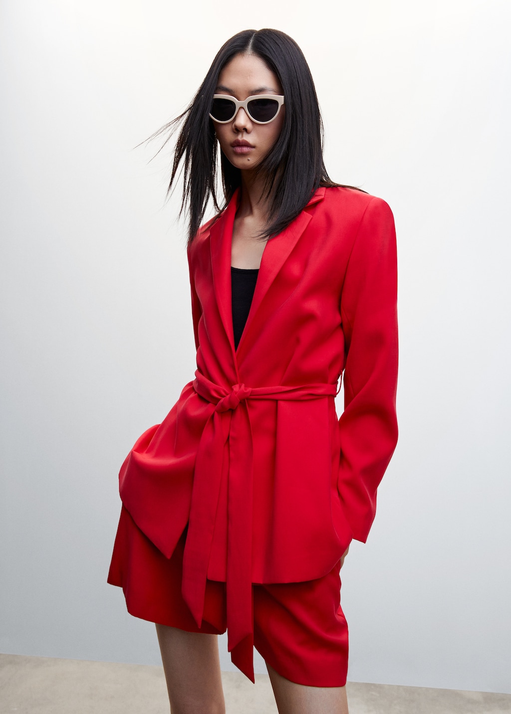 Bow suit blazer