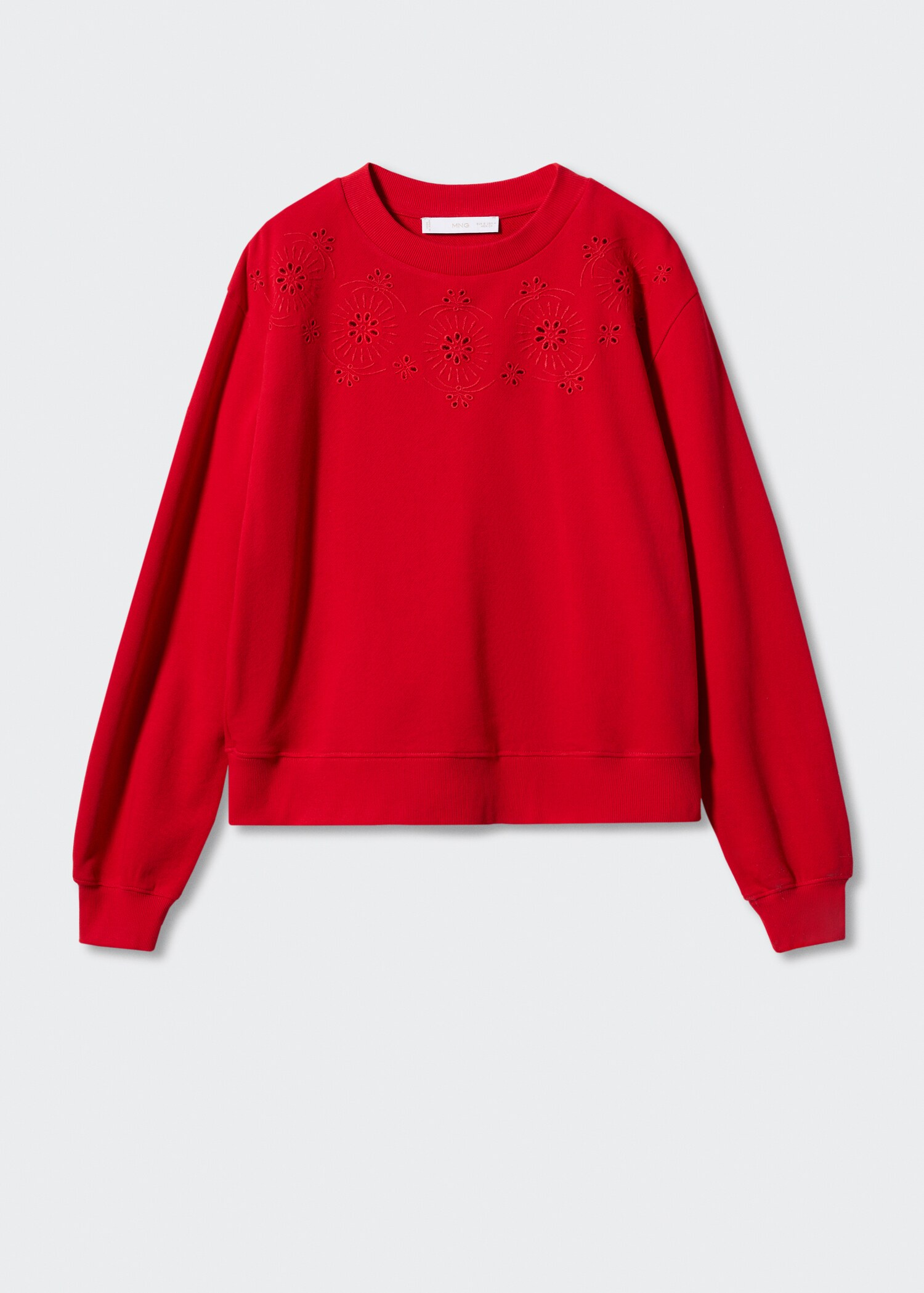 Brodert sweatshirt i bomull - Artikkel uten modell