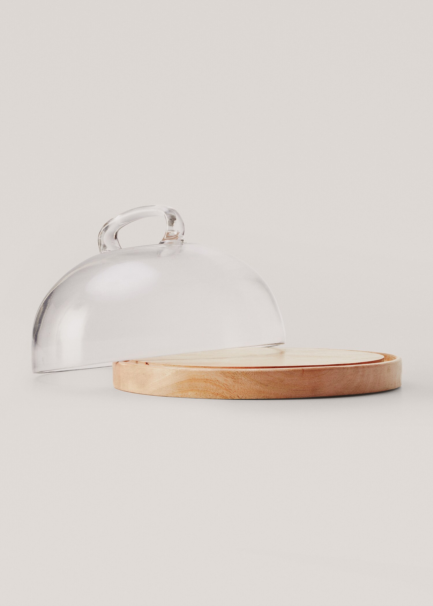 Glass and wood cake dish - Details of the article 2