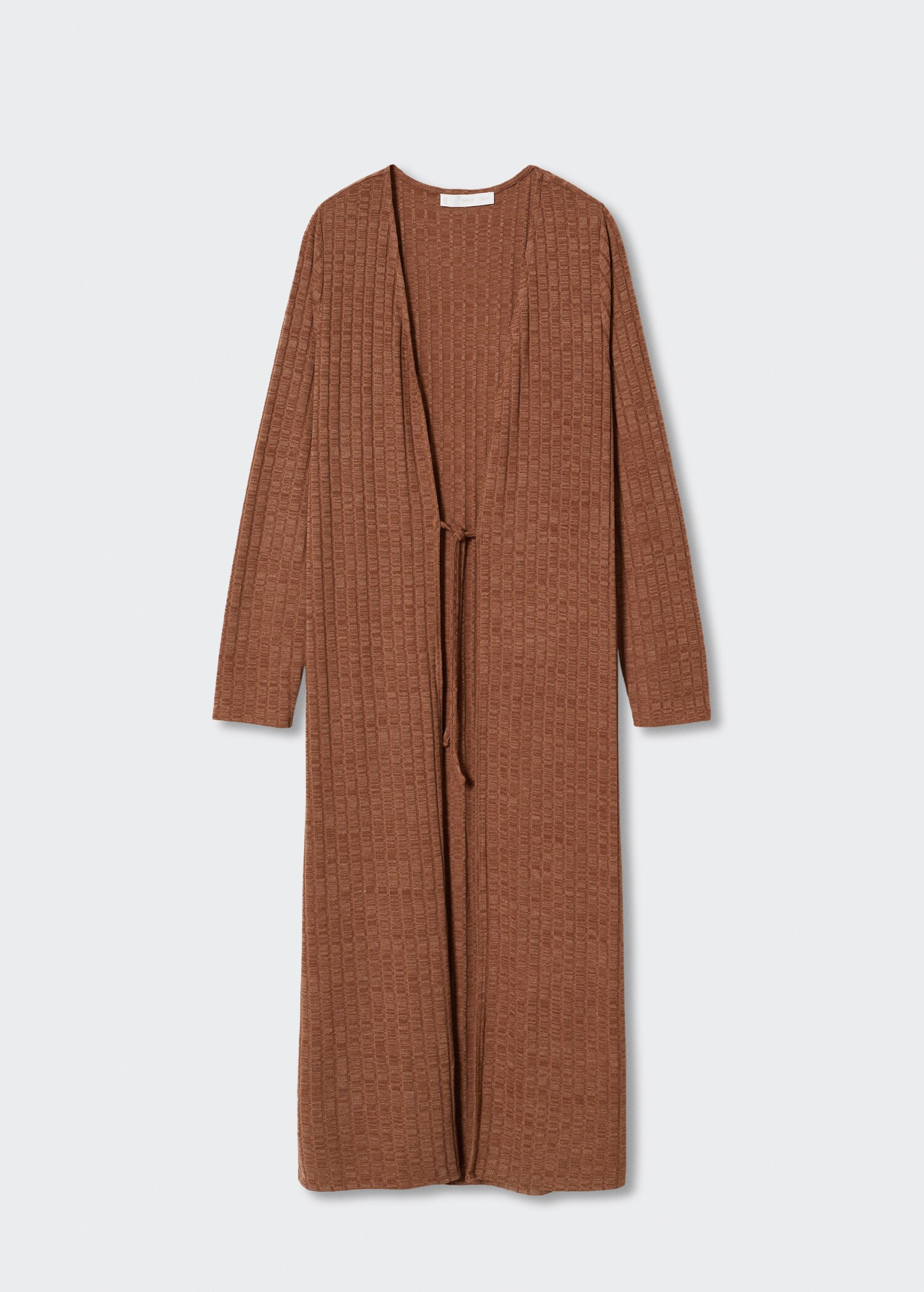 Ribbed long cardigan - Article without model