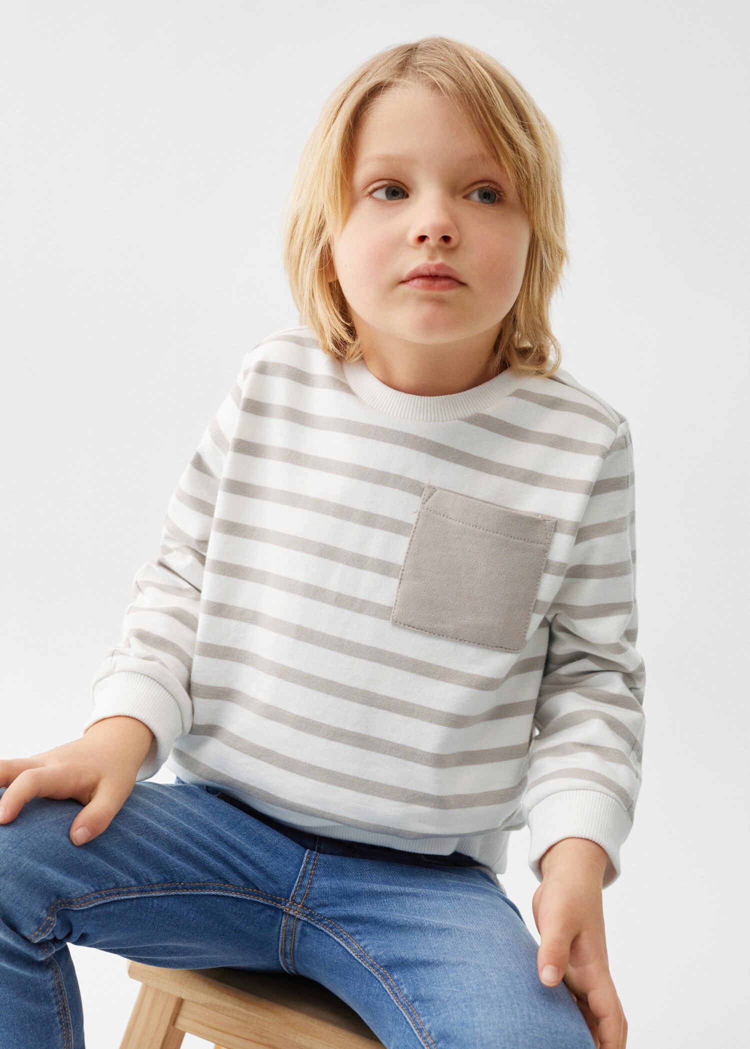 Gestreept katoenen sweatshirt - Detail van het artikel 2