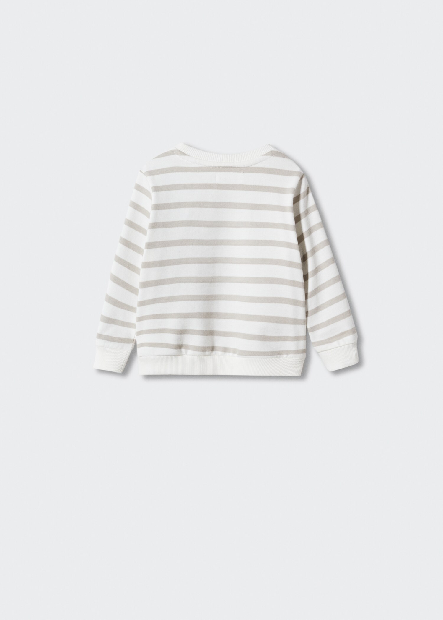 Gestreept katoenen sweatshirt - Achterkant van het artikel