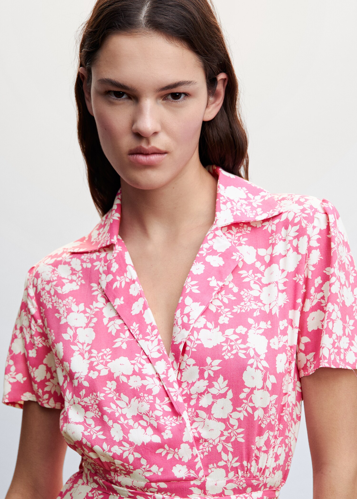 Floral shirt dress - Details of the article 1