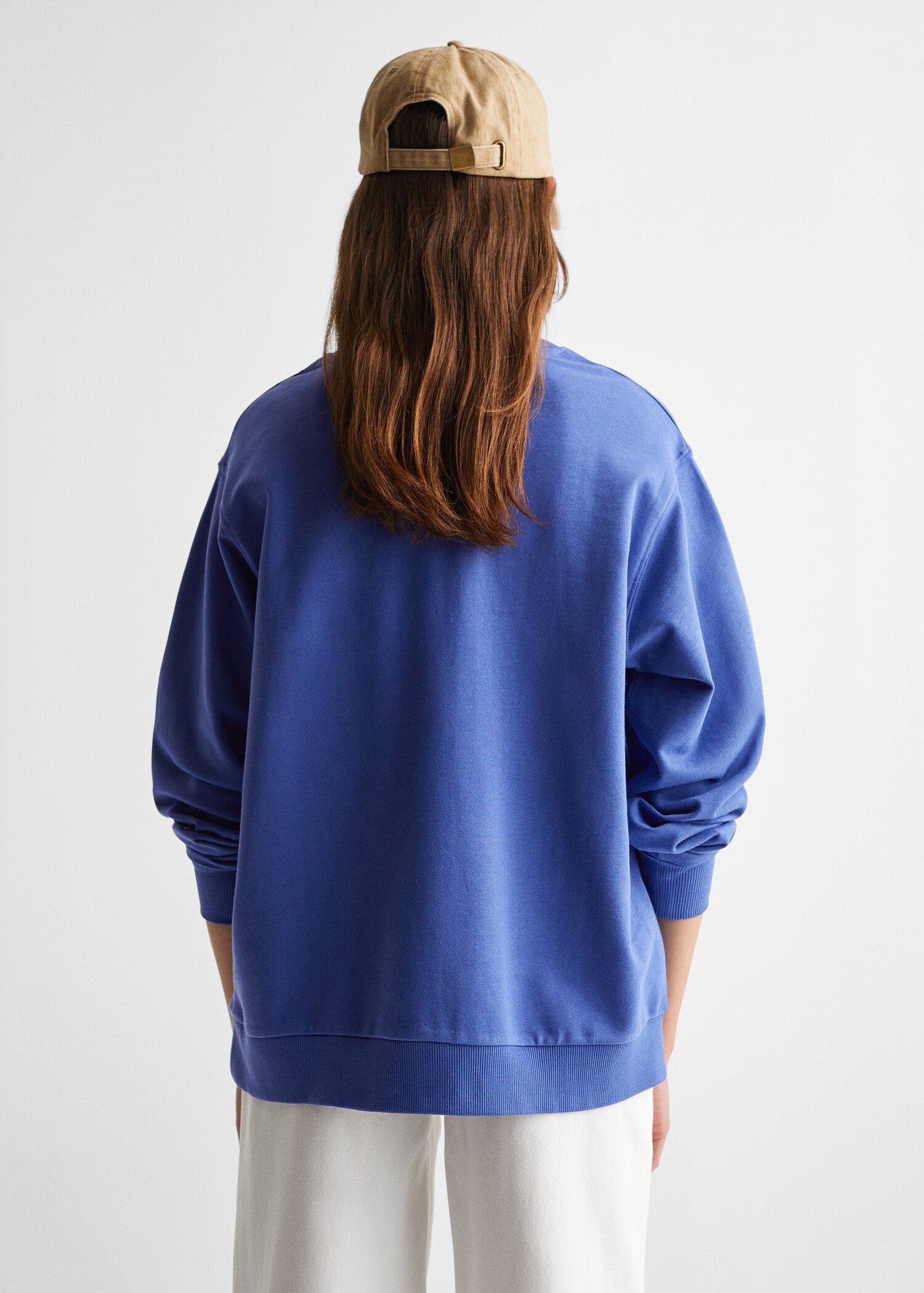 Embroidered Organic cotton embroidered sweatshirt - الجهة الخلفية للمنتج