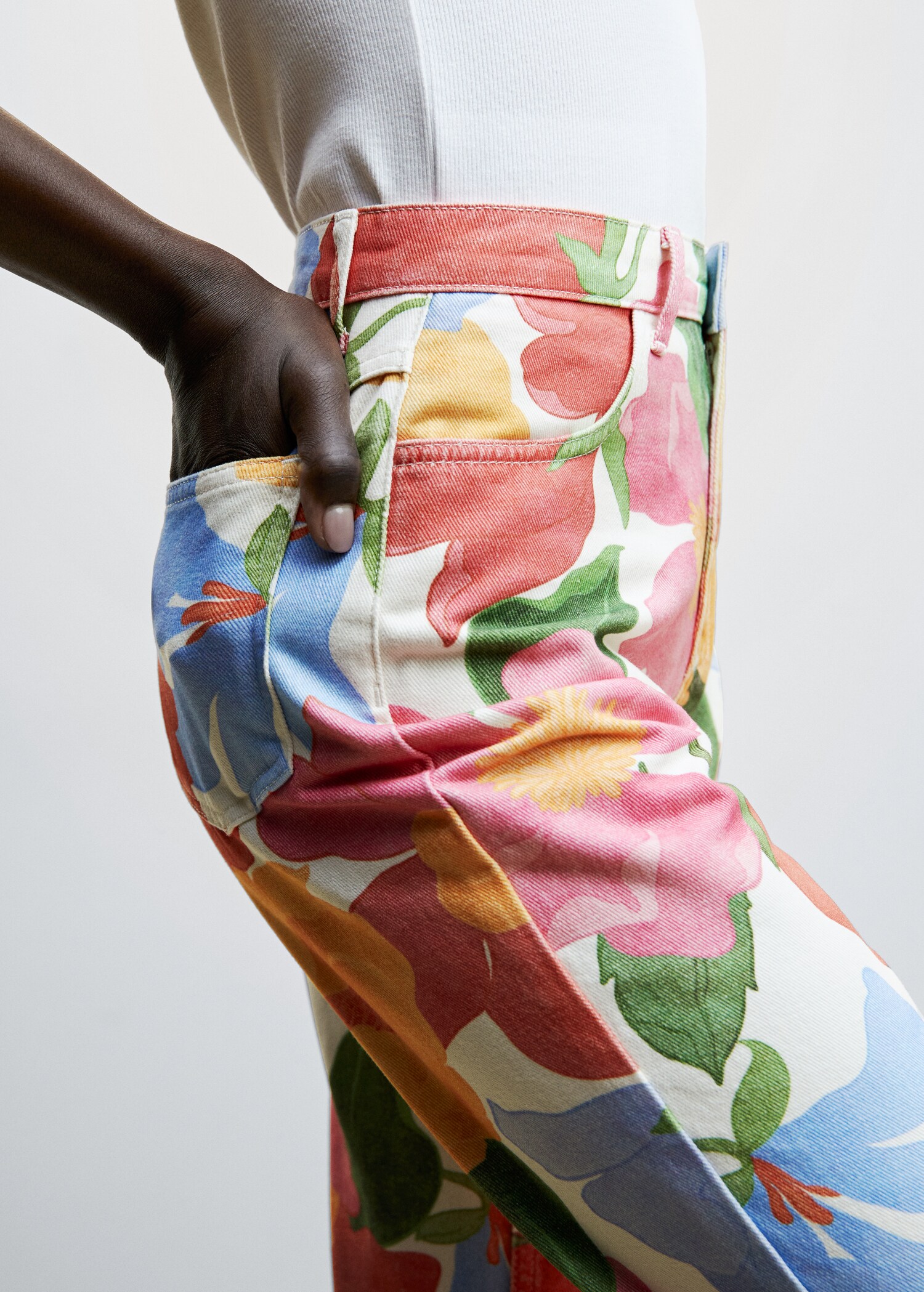 Flowers cotton trousers - Details of the article 6
