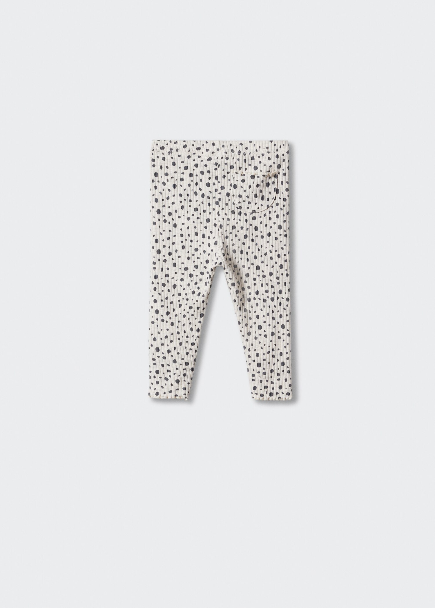 Leggings med ribber i bomull - Baksiden av artikkelen