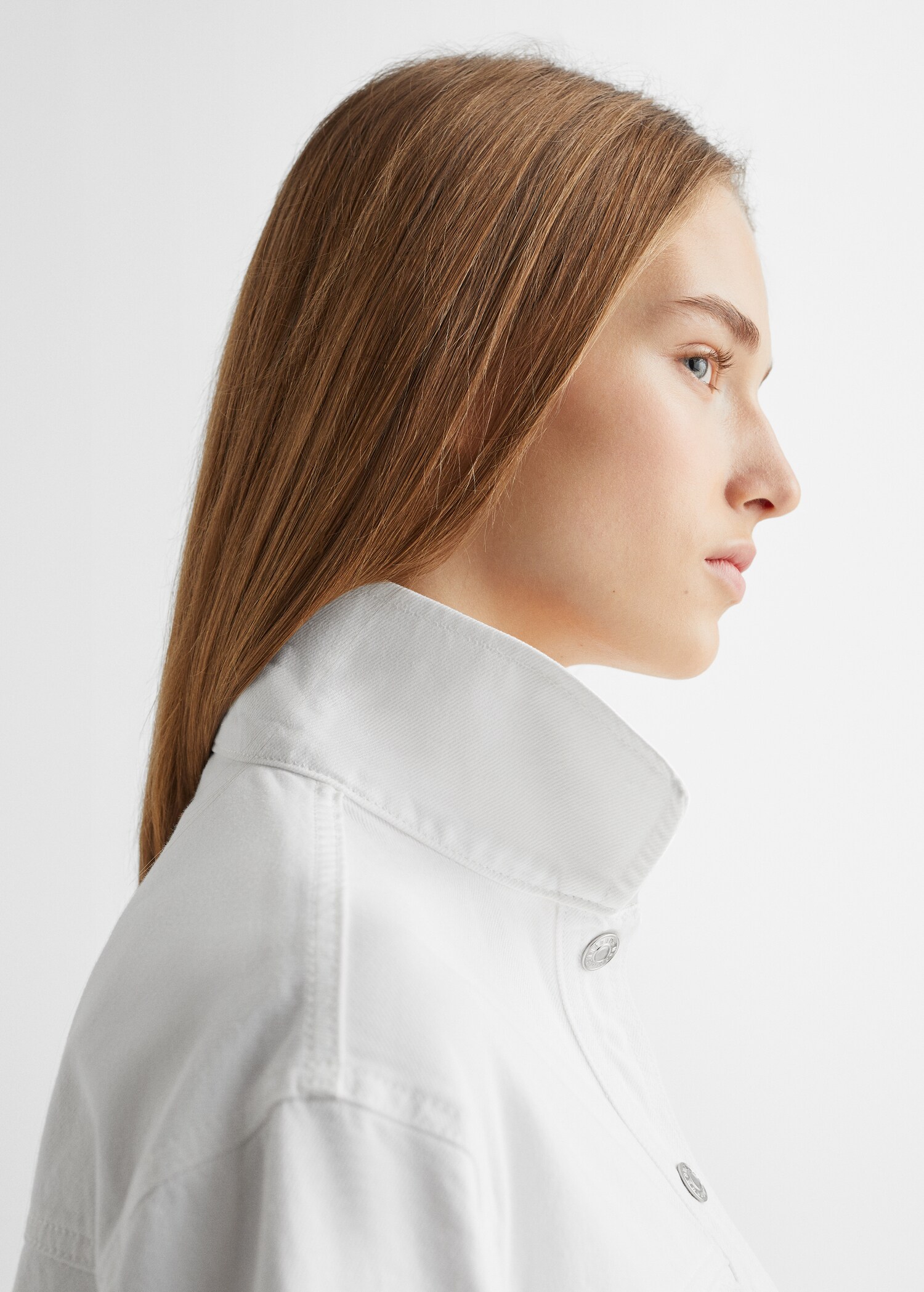 Overskjorte i halvmørk denim - Artikkeldetalj 1