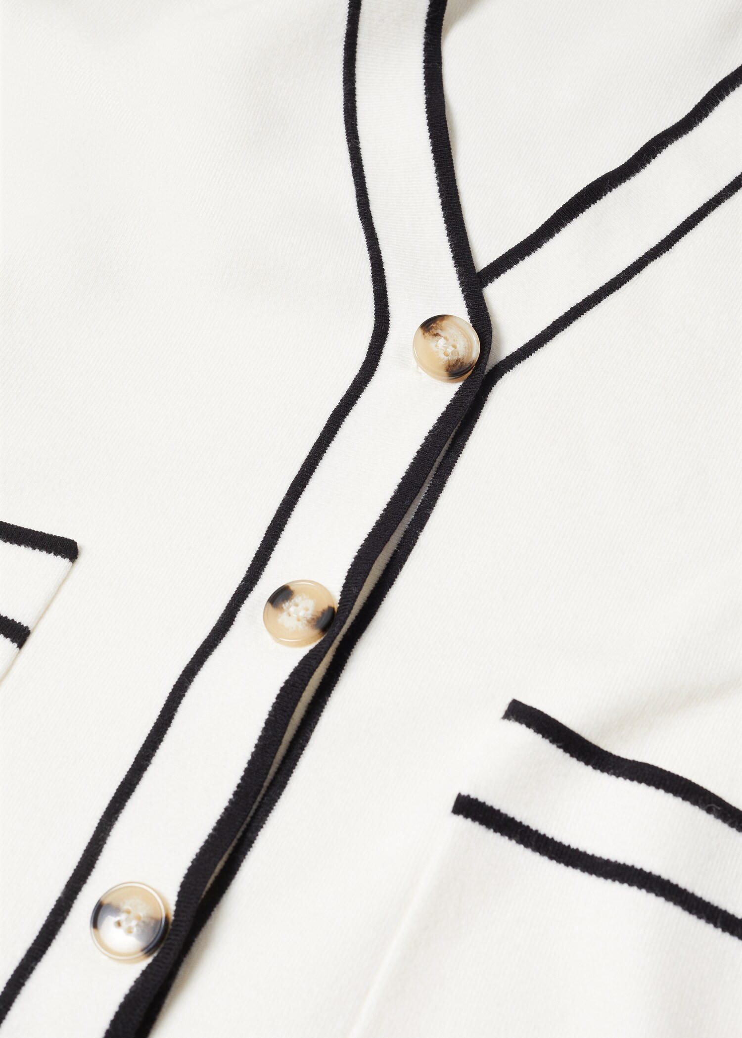 Contrast trims cardigan - Details of the article 8