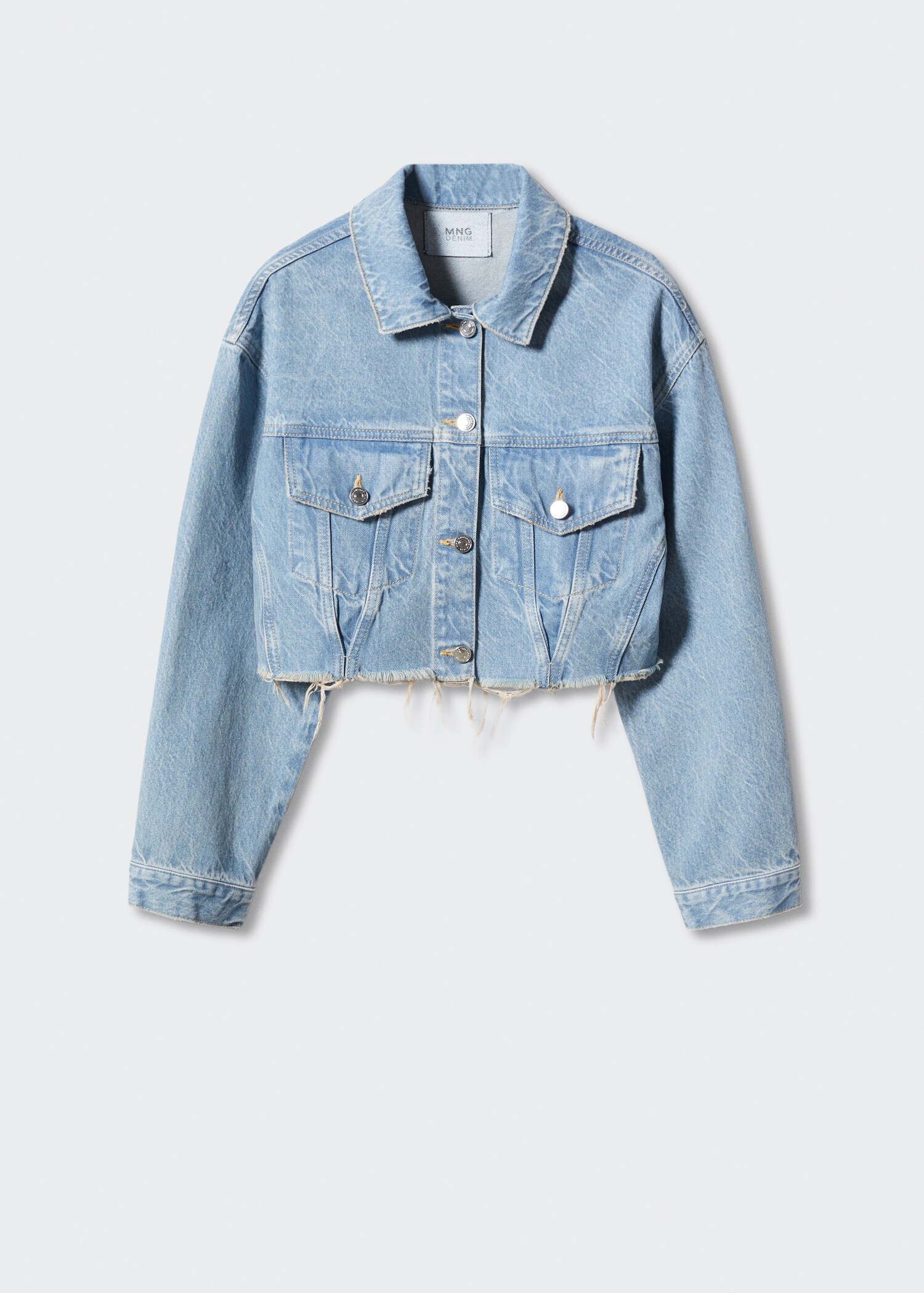 Frayed hem denim jacket - Article without model