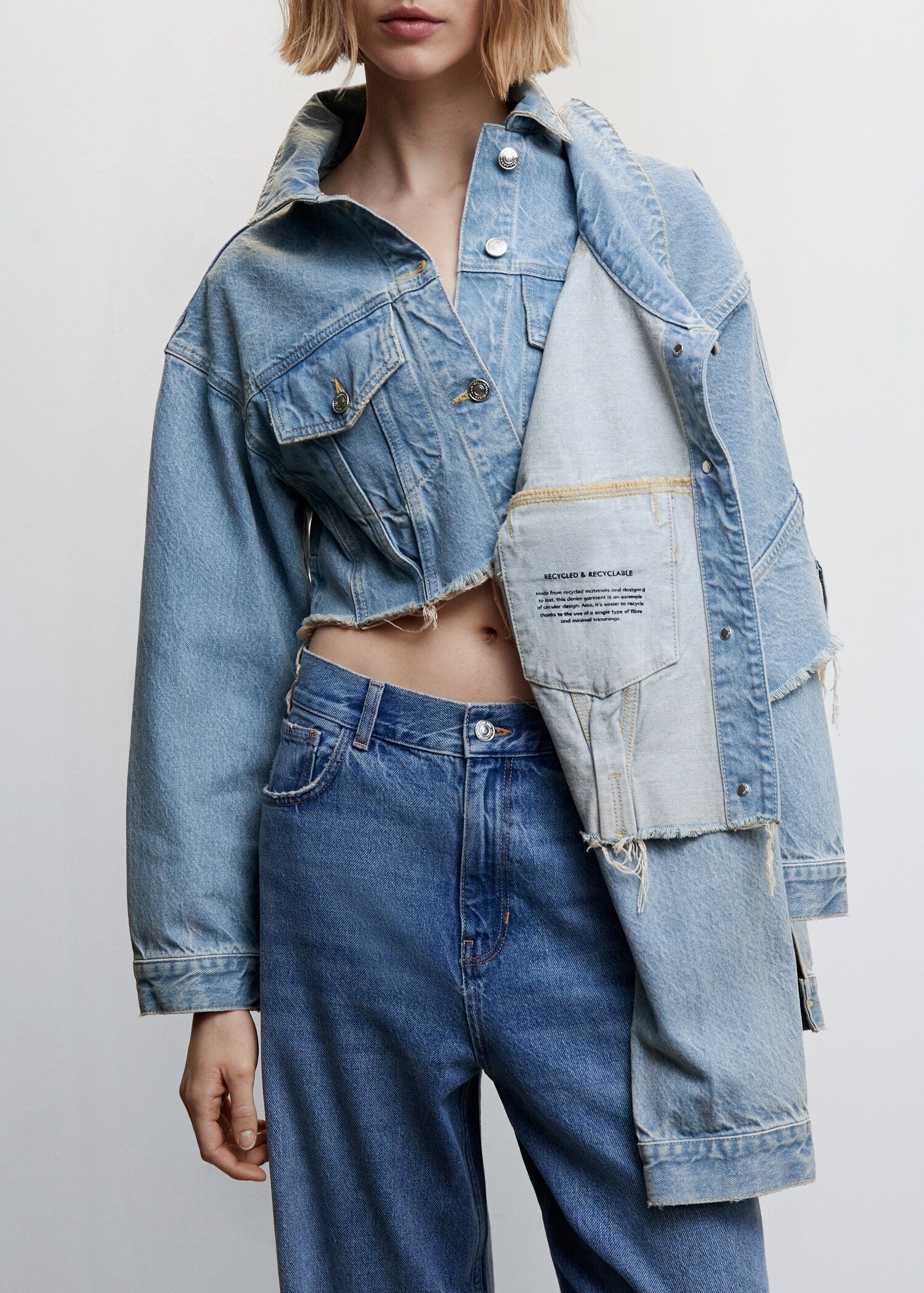 Frayed hem denim jacket - Details of the article 6