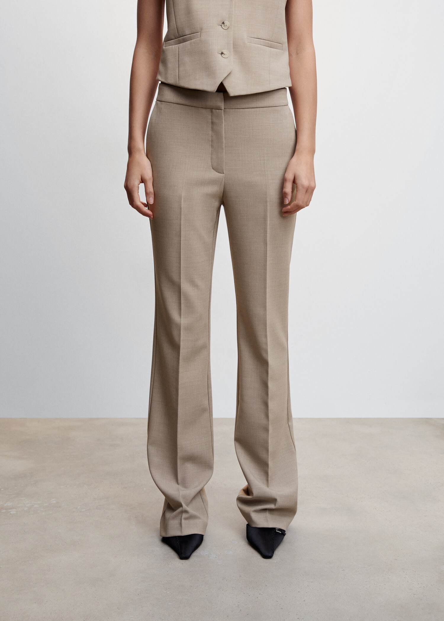 Straight suit trousers - Medium plane