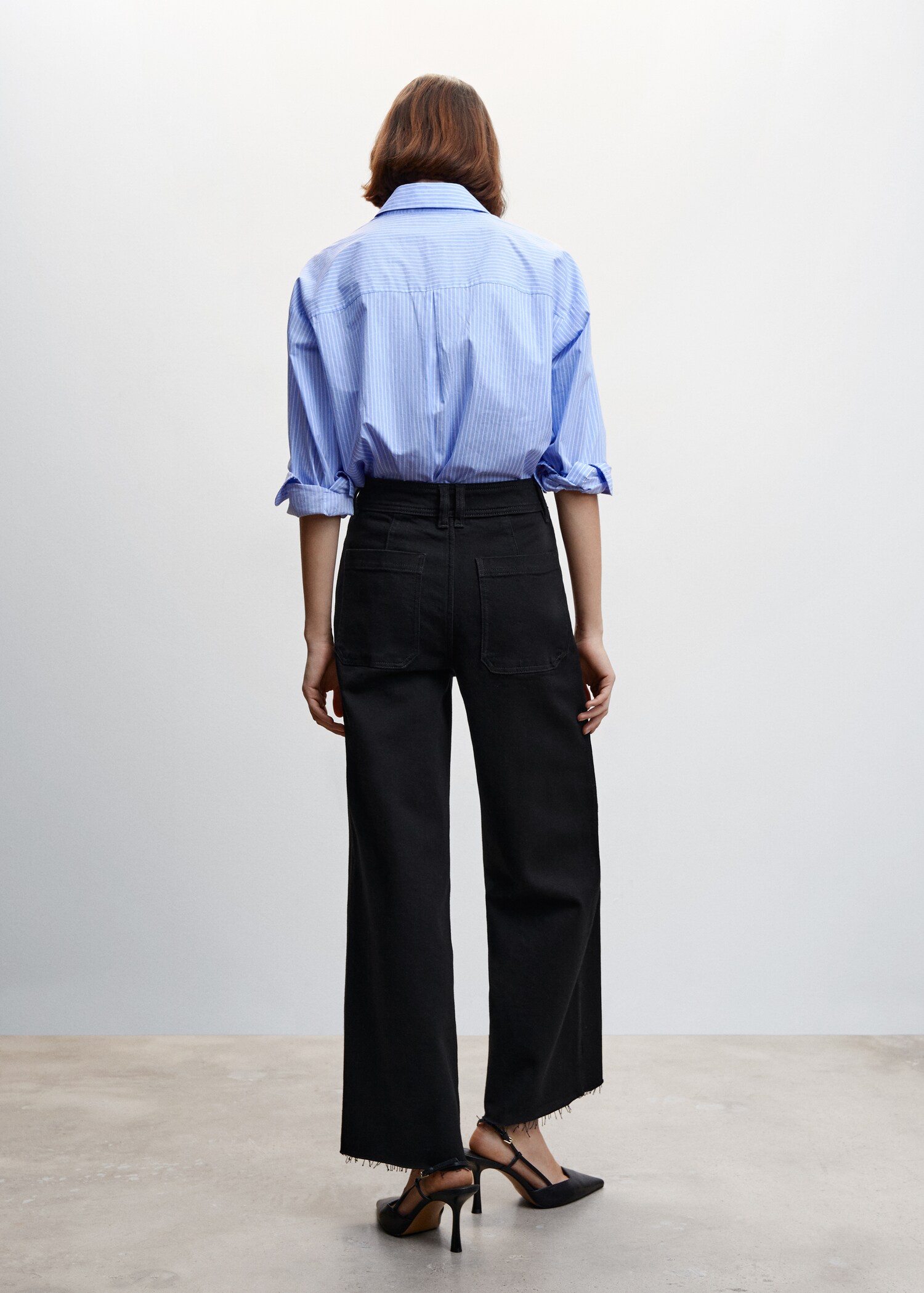 Jupe-culotte jean taille haute - Verso de l’article