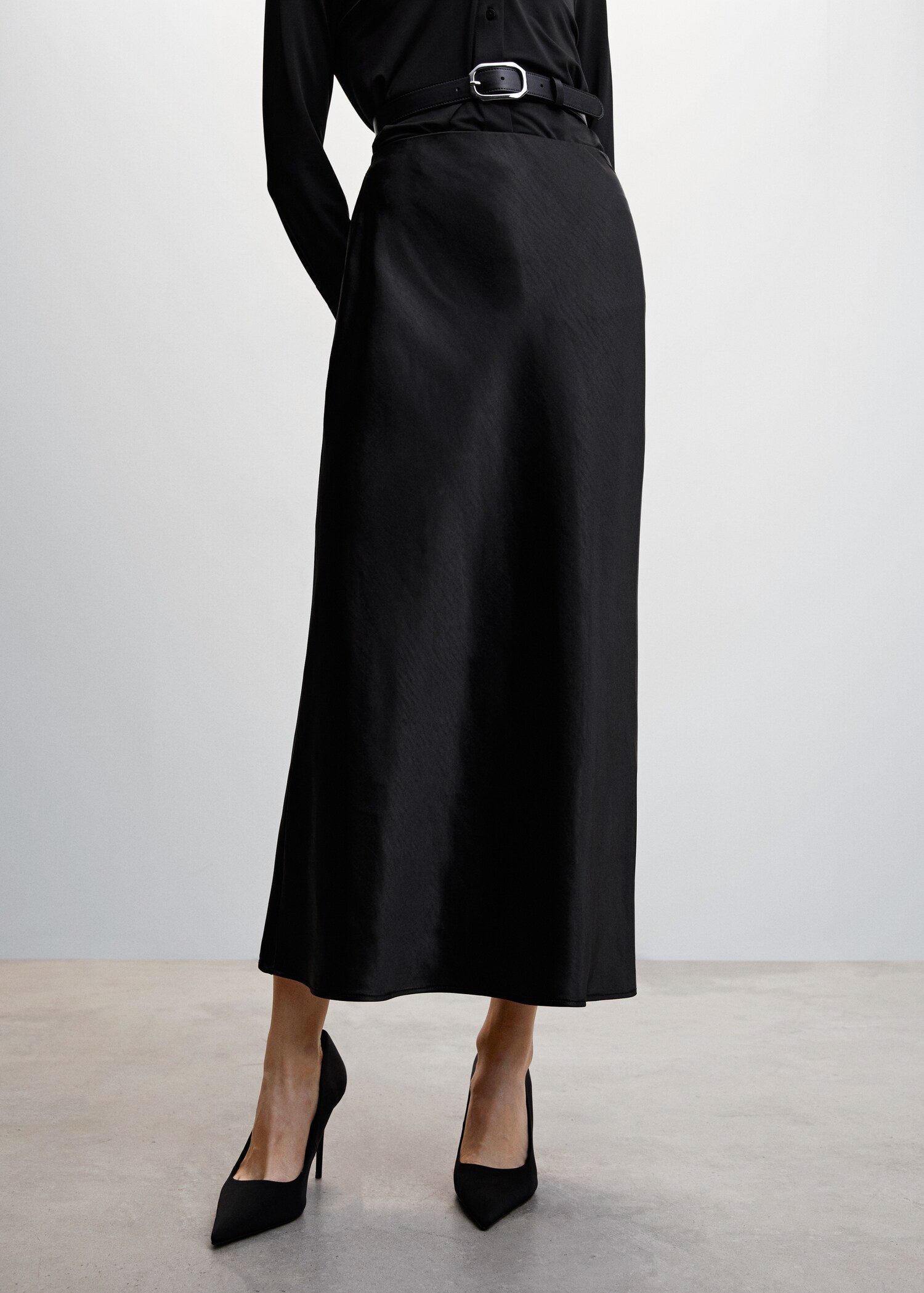 Satin long skirt - Details of the article 6