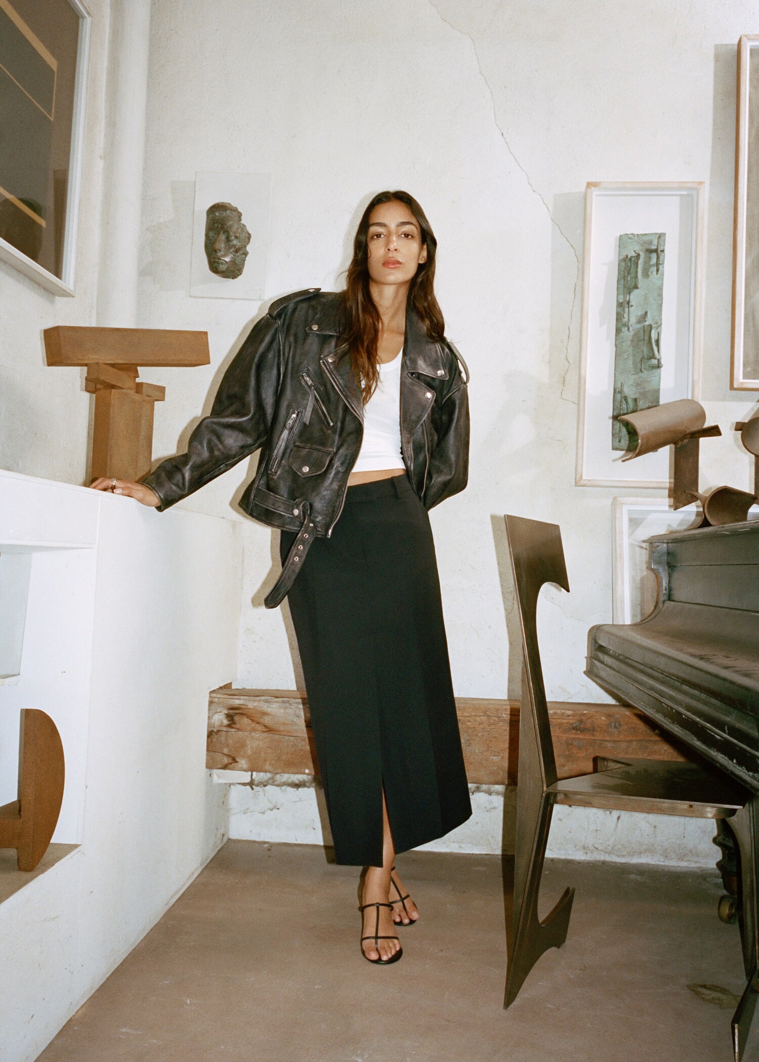 Pencil wool-blend skirt - Details of the article 9