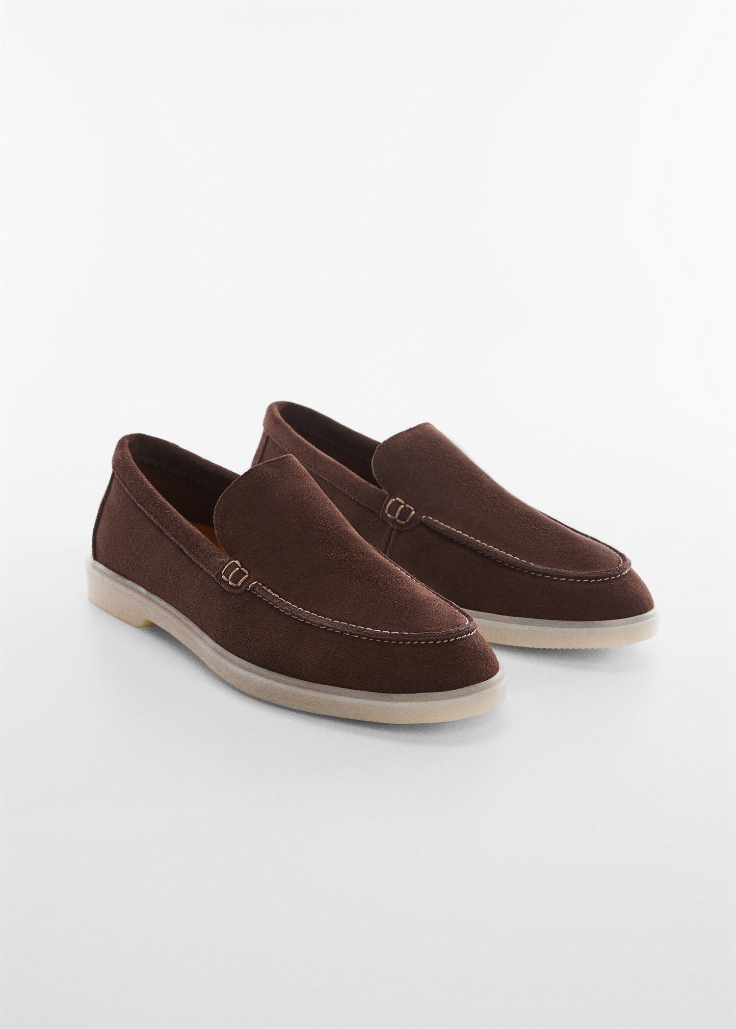Suede leather loafers - Medium plane