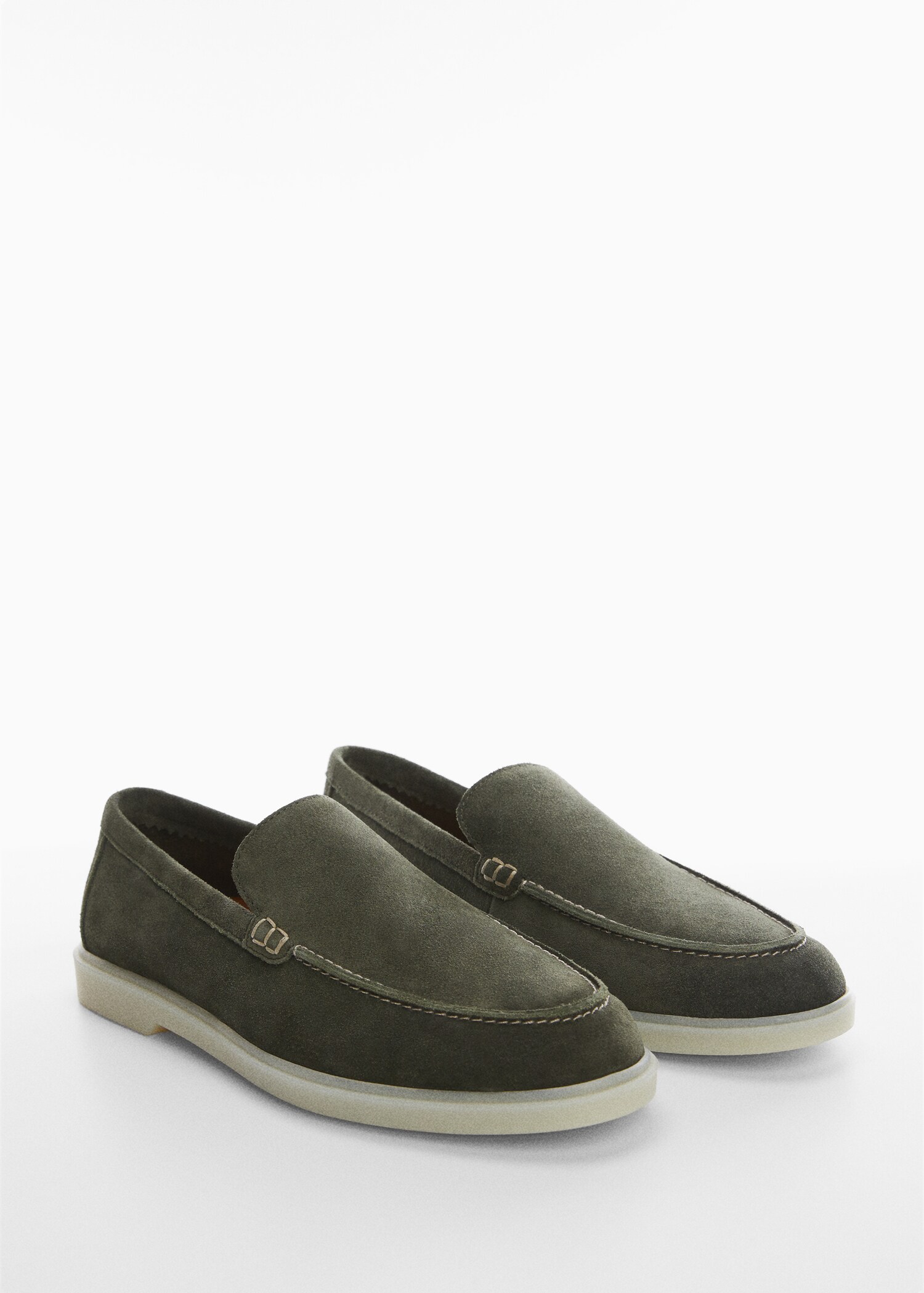 Suede leather loafers - Medium plane