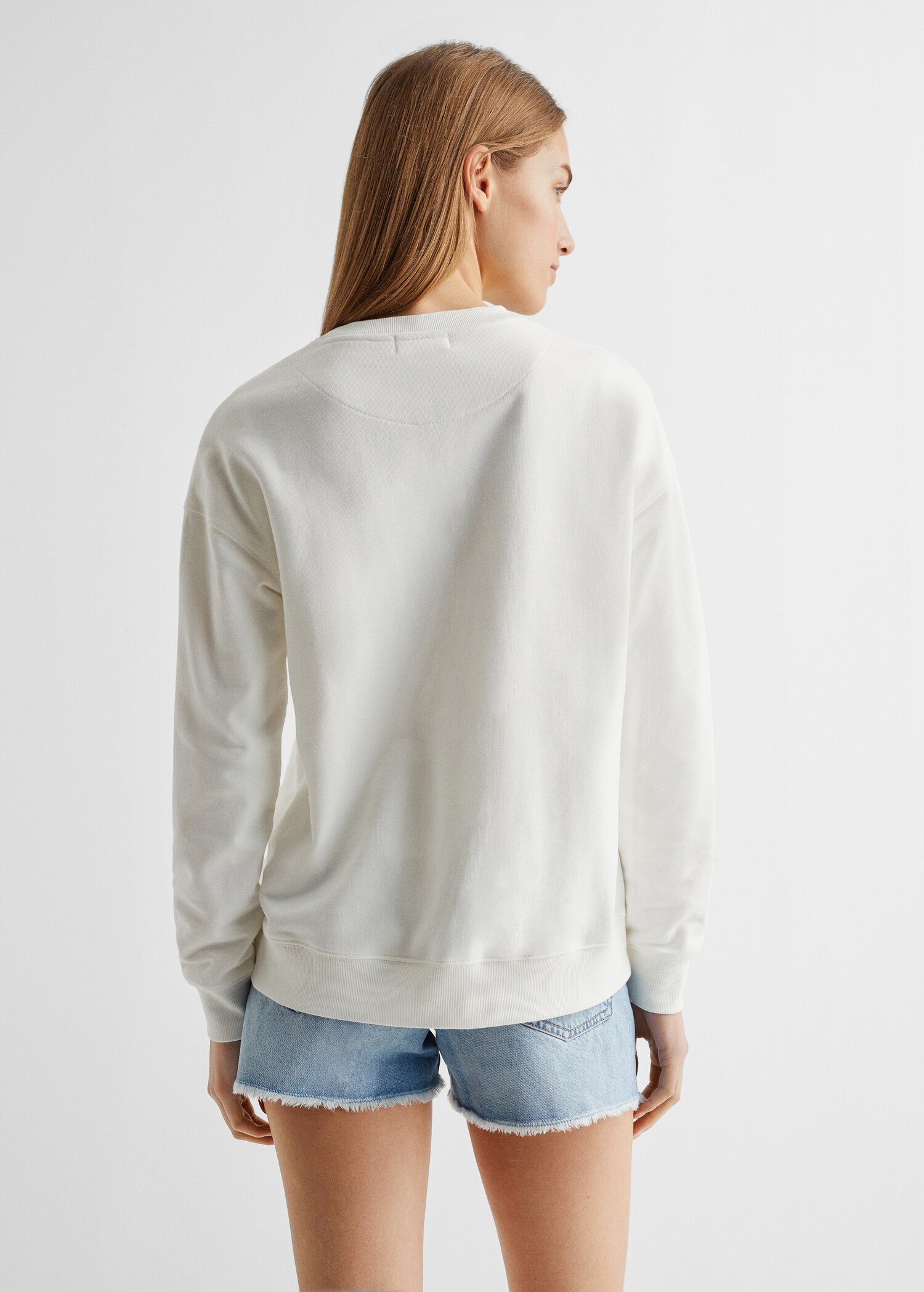 Message cotton sweatshirt - Reverse of the article