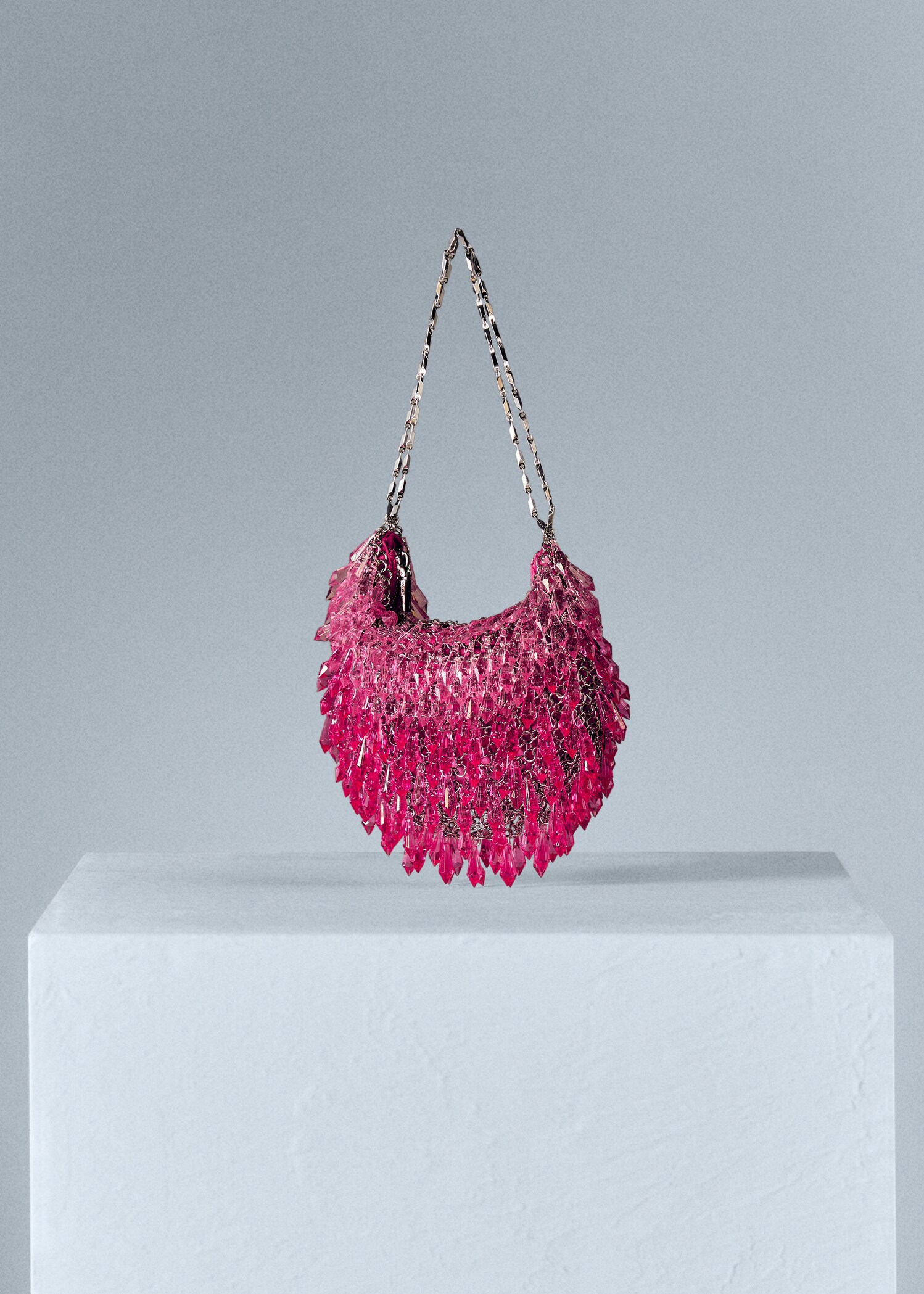 Bolso abalorios doble cadena - Plano medio