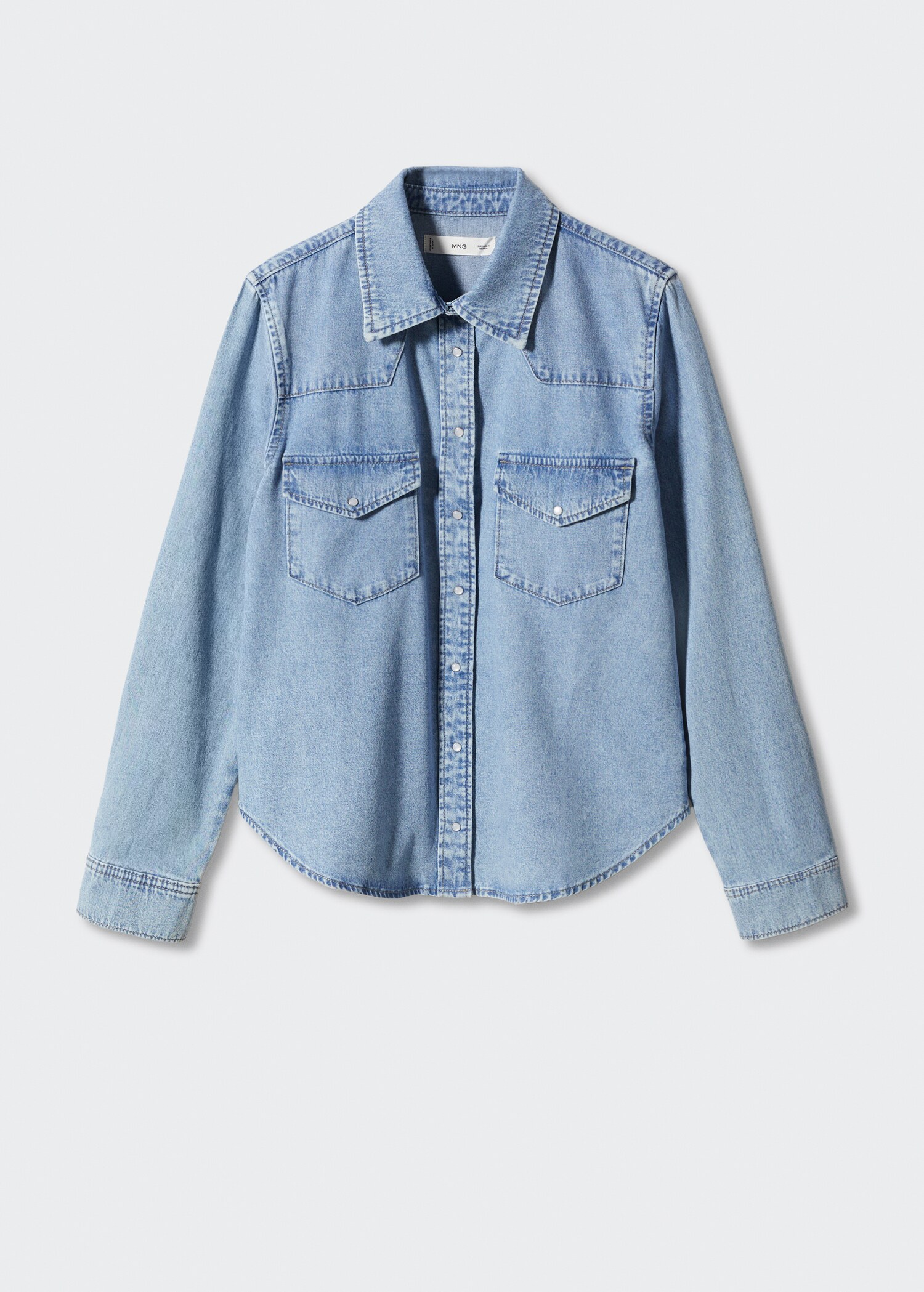 Chest-pocket denim shirt - Article without model