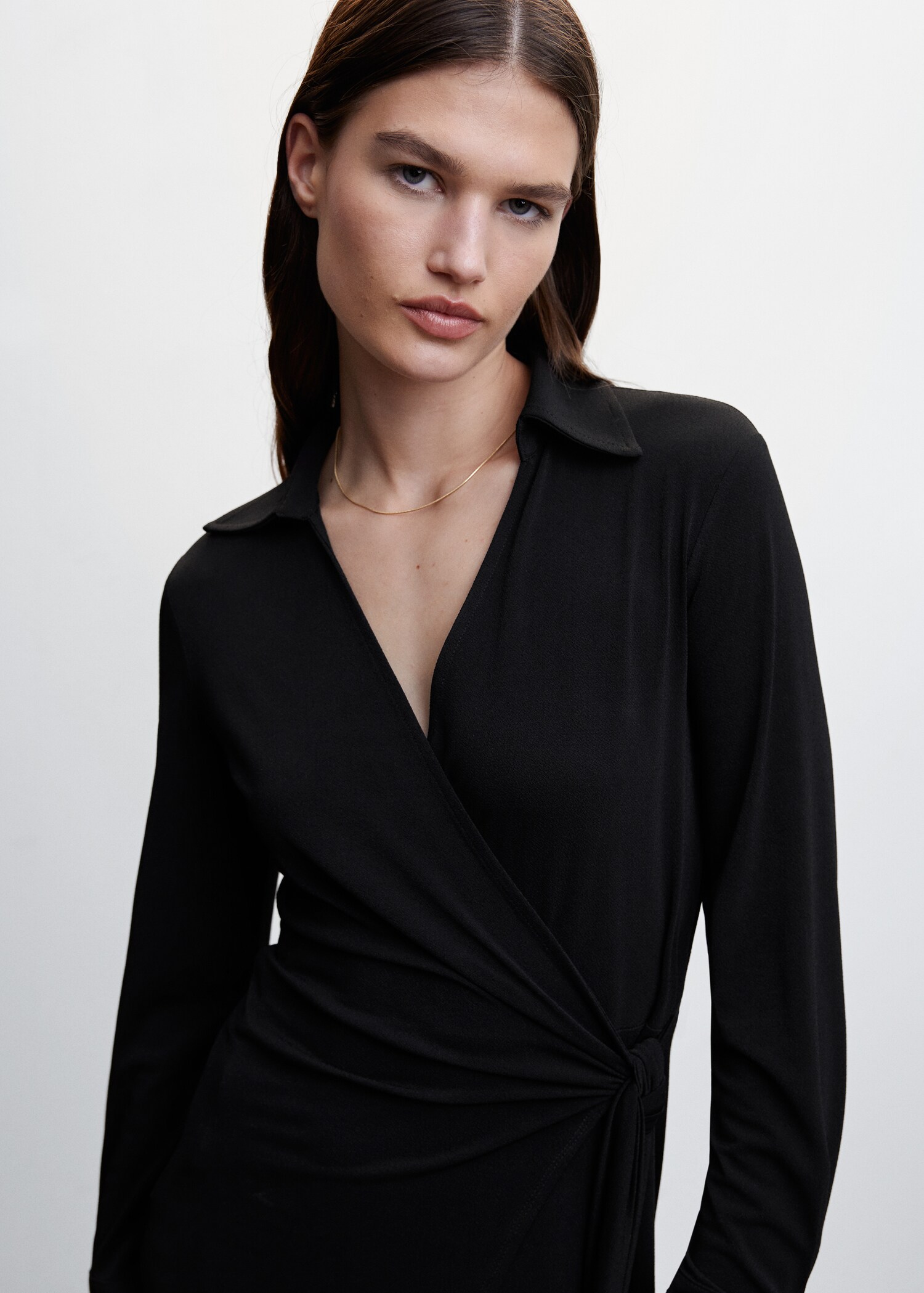 Short wrap dress - Details of the article 1