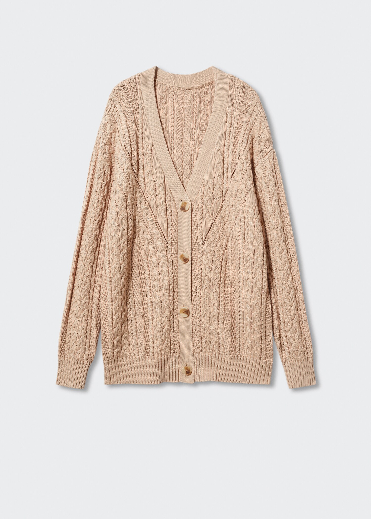 Cardigan maille torsadée boutons - Article sans modèle