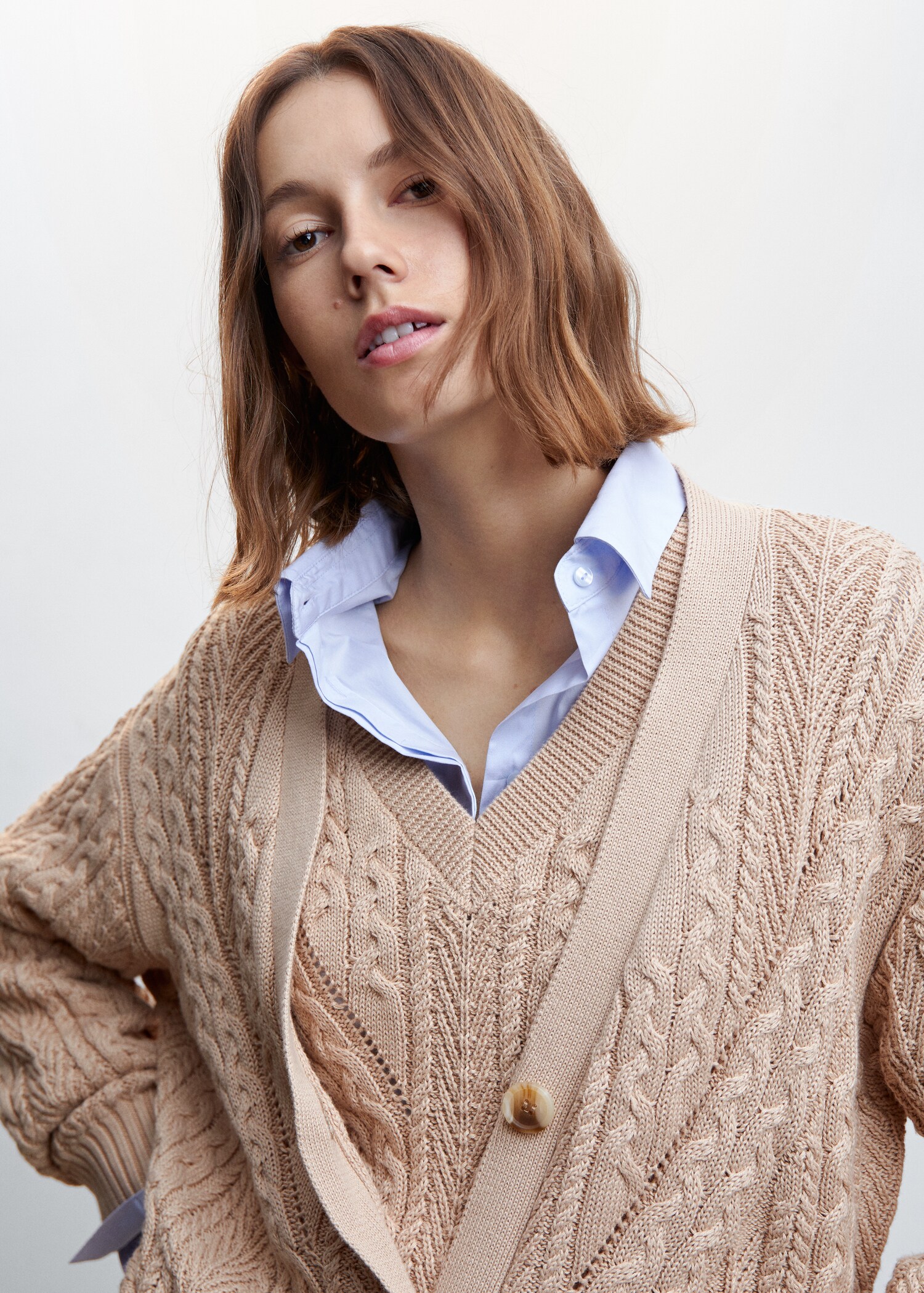 Cardigan maille torsadée boutons - Détail de l'article 1