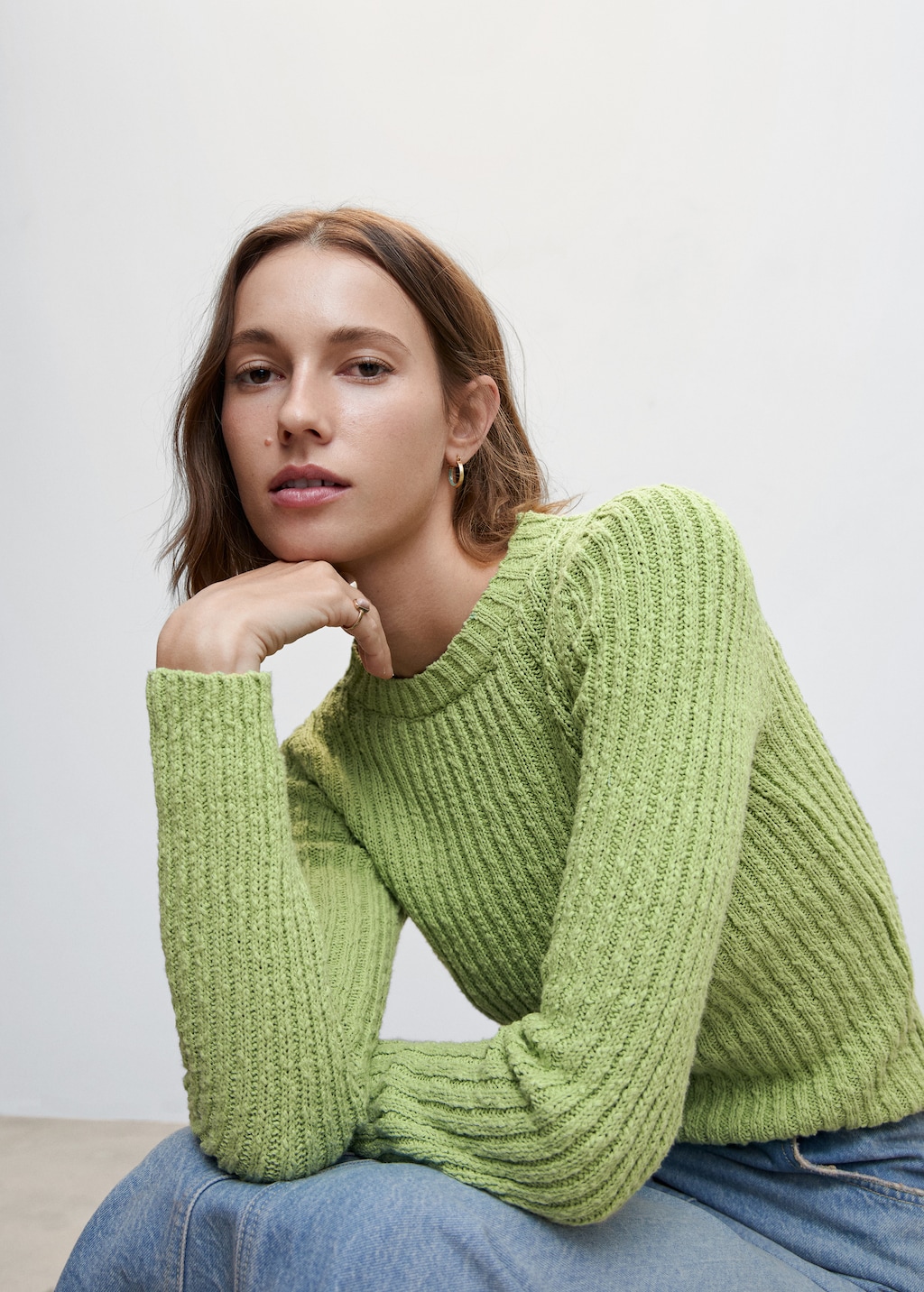 Mango chunky knit sweater outlet